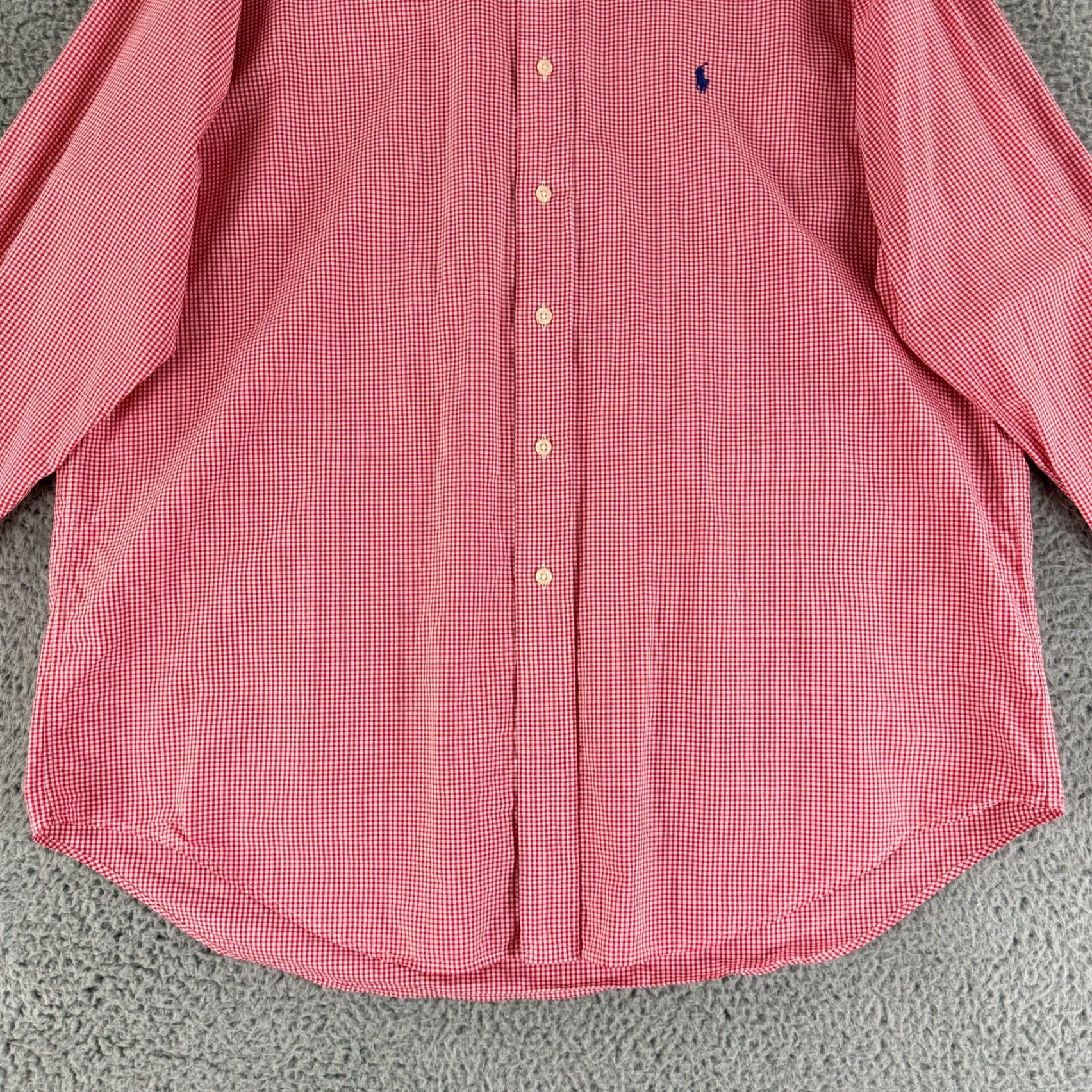 Ralph Lauren Ralph Lauren Button-Down Shirt Mens XL Red Check Print Long Sleeve Cotton Shirt Size US XL / EU 56 / 4 - 4 Thumbnail