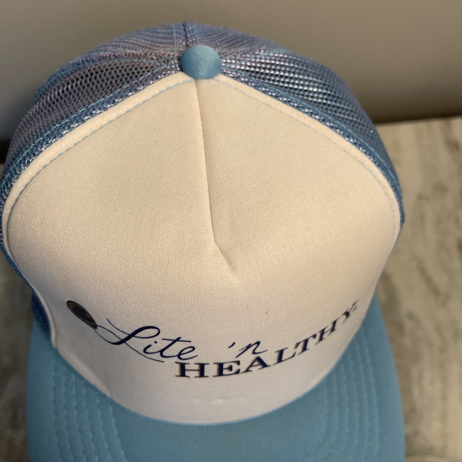 Vintage Vtg Adjustable New Yorker Lite N Healthy Trucker Hat Youngan Size ONE SIZE - 3 Thumbnail
