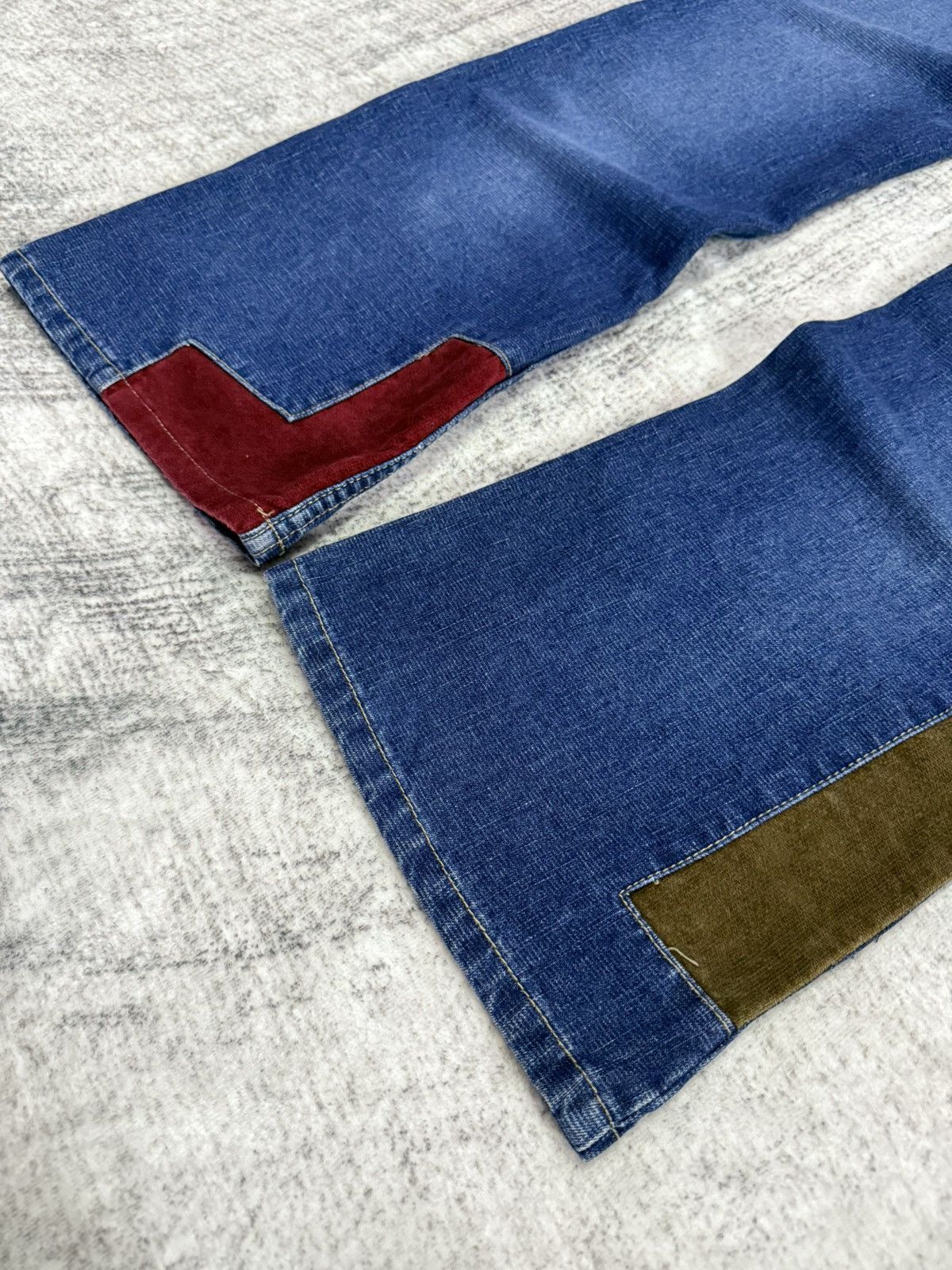 Japanese Brand × Tornado Mart Tornado Mart Style Patch Work Flared Jeans Route 66 Size US 28 / EU 44 - 18 Thumbnail