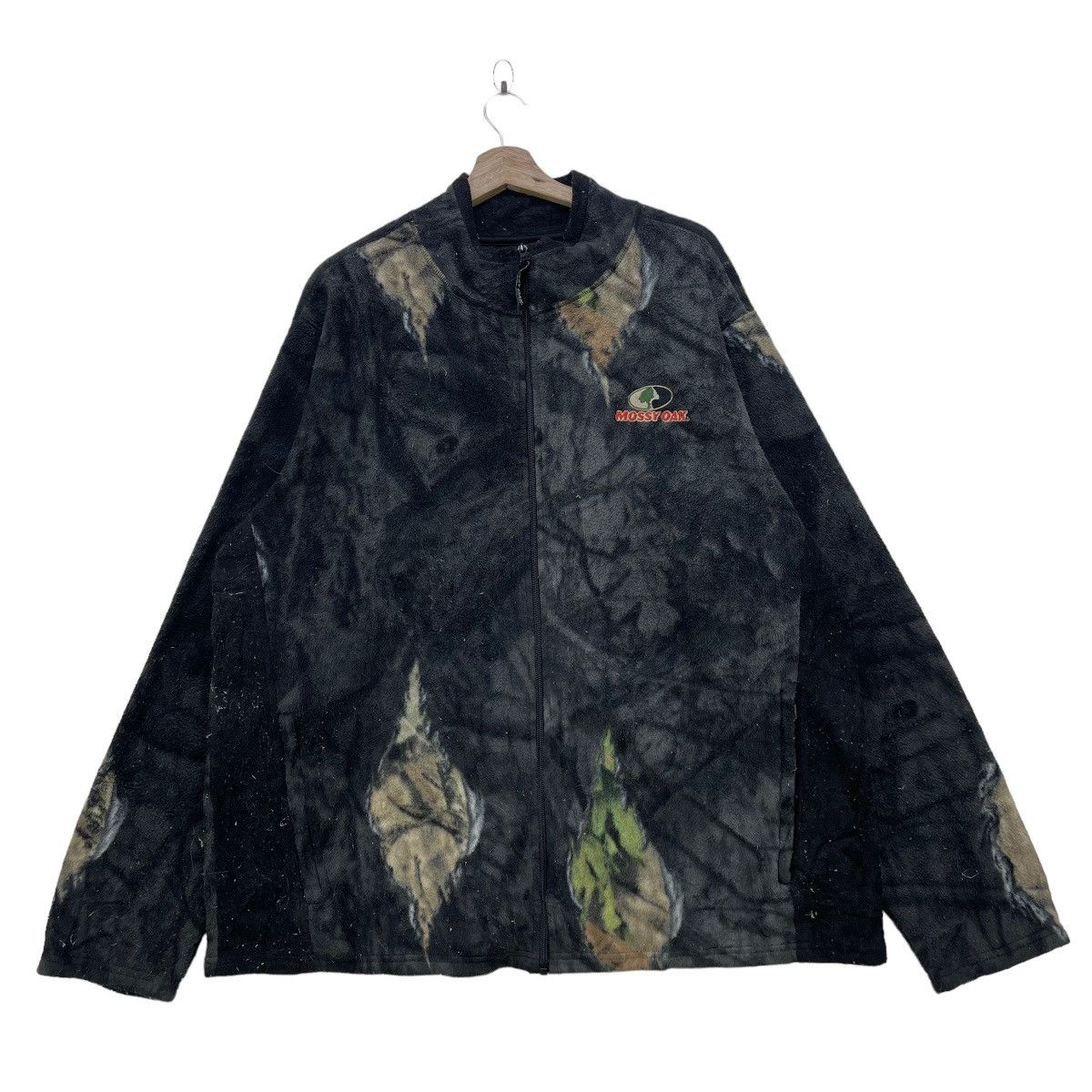 image of Vintage Fleece Moussy Oak Pull Over Jacket in Camo, Men's (Size XL)