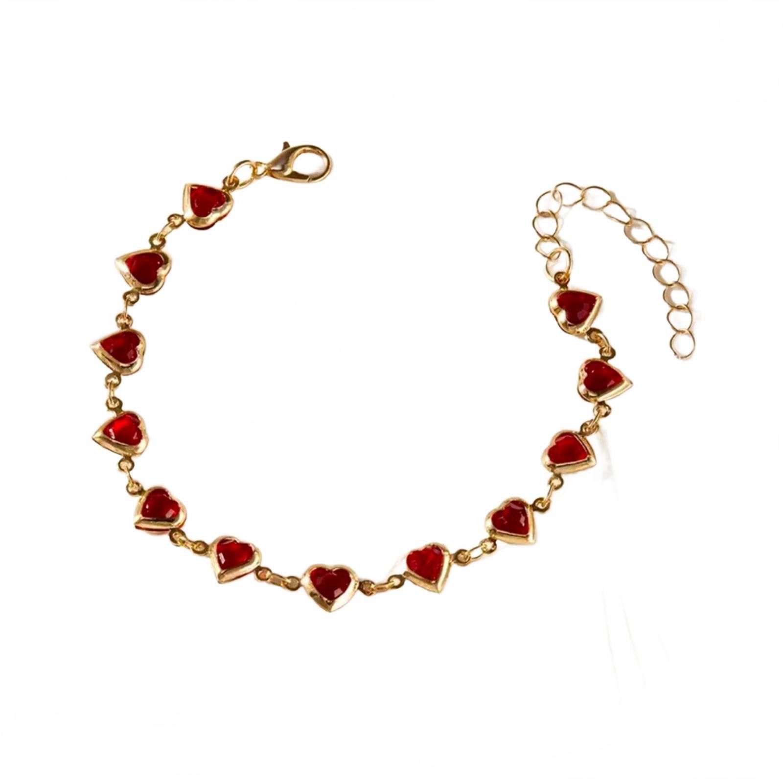 Designer Heart GemstoneHeart Bracelet Finished 18K NWT Size ONE SIZE - 2 Thumbnail