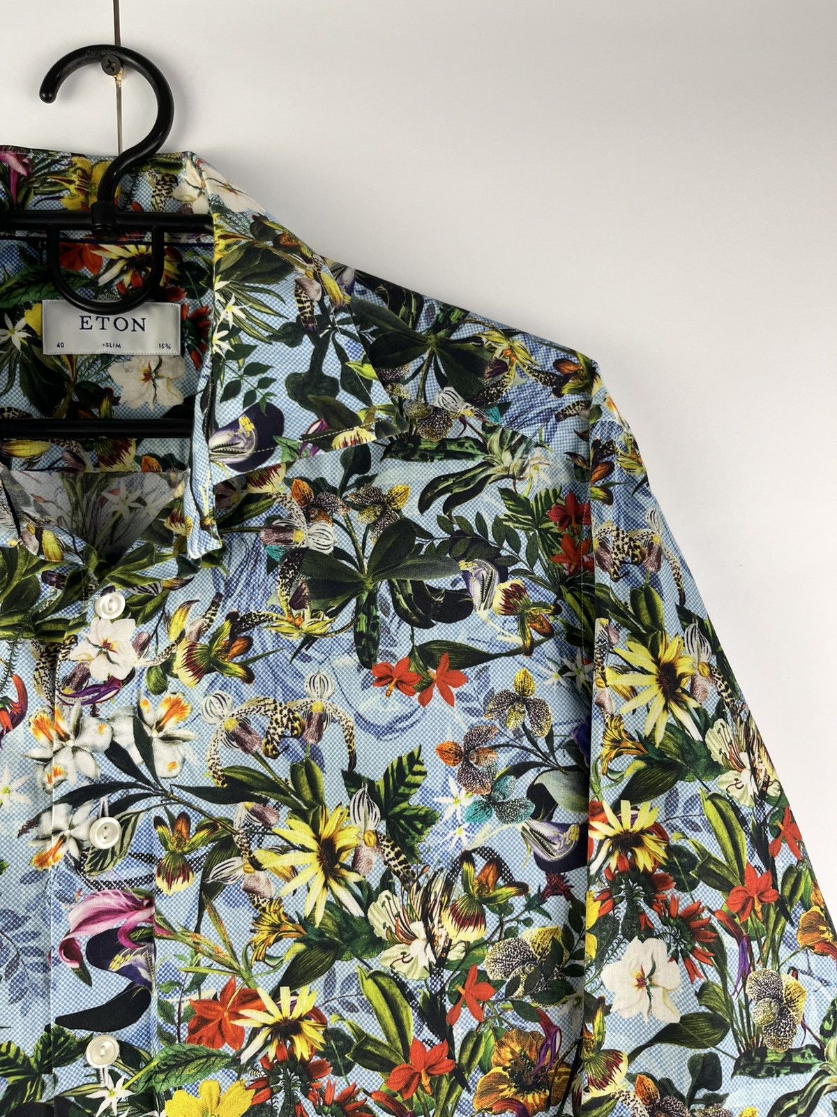 Eton Eton Luxury Cotton Floral Long Sleeve Shirt Button Up Size US M / EU 48-50 / 2 - 3 Thumbnail