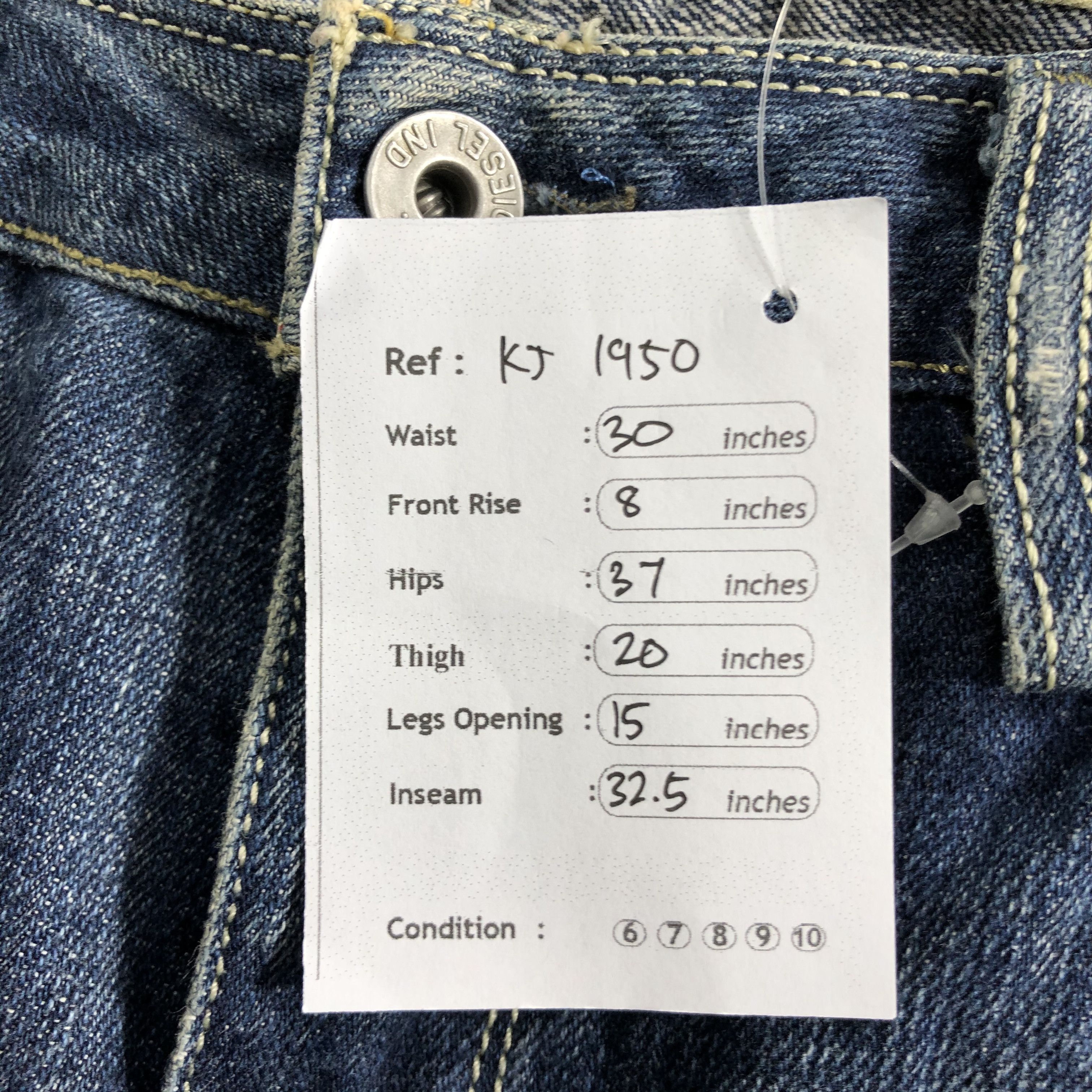 Japanese Brand Diesel Faded Blue Flare Jeans KJ1950 Size 27" / US 4 / IT 40 - 14 Thumbnail