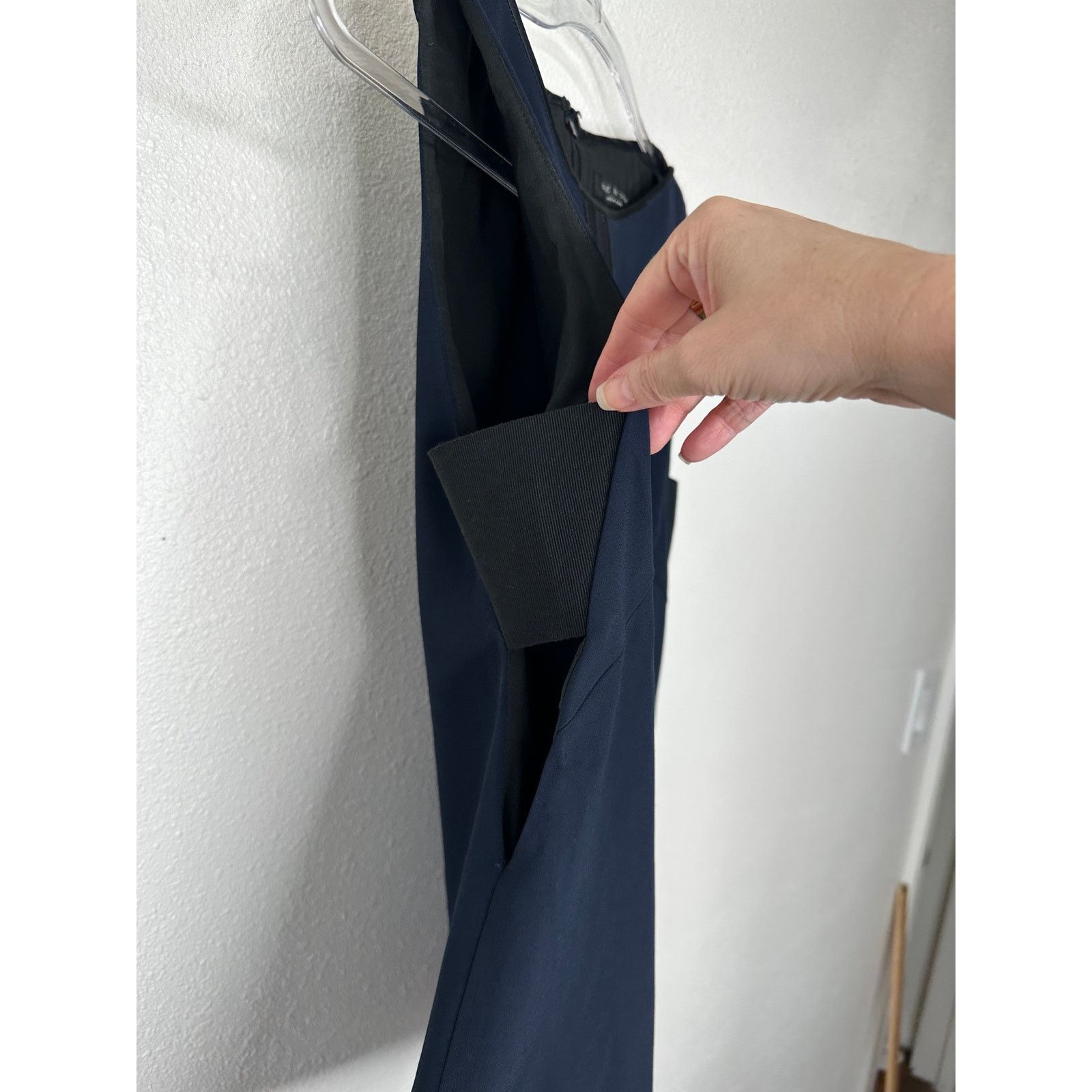 Rag & Bone rag & bone Navy Black High Neck Satin Zip Tank Sleeveless S Size S / US 4 / IT 40 - 5 Thumbnail