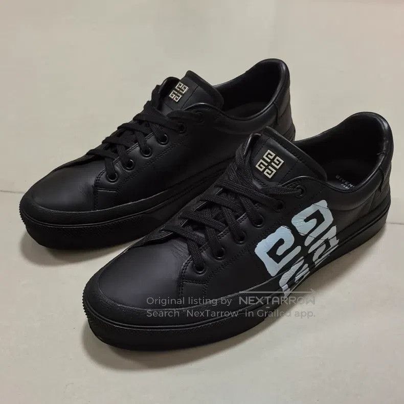 Givenchy Givenchy City Calf Leather Low-top Sneakers Men's Black Size US 8 / EU 41 - 1 Thumbnail