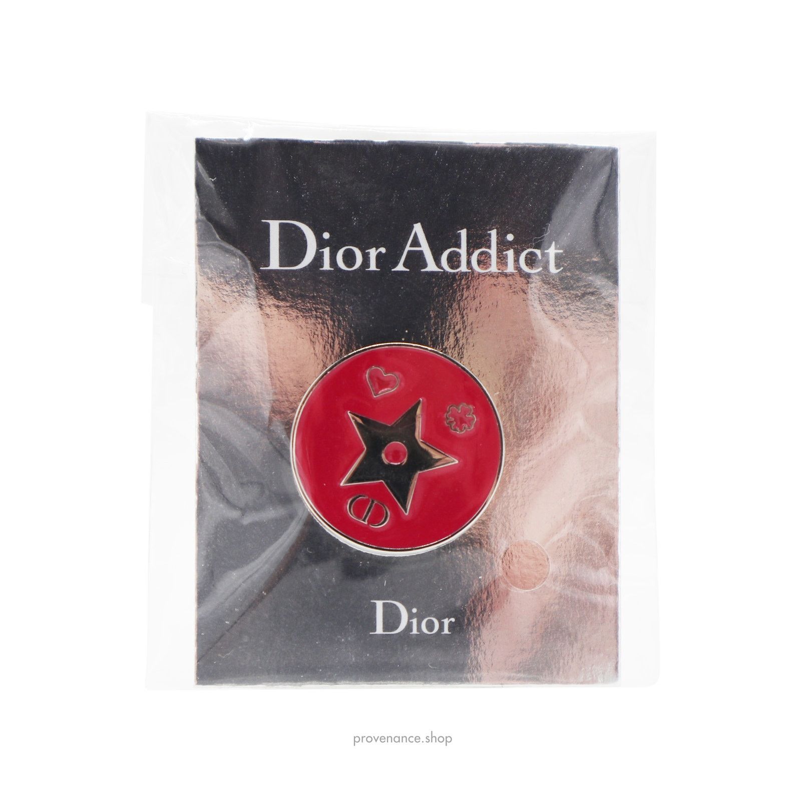 Dior 🔴 Dior Addict Pin Badge - Palladium Red Enamel Size ONE SIZE - 1 Thumbnail