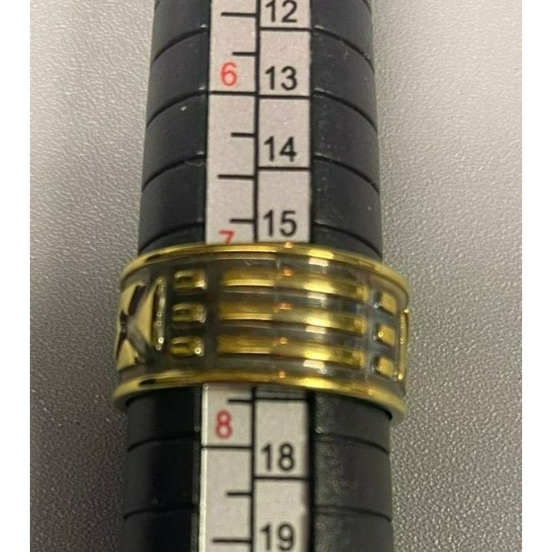 Other Gold & Silver-Tone Ring Set With Black Bamboo & Engraved Des Size ONE SIZE - 8 Thumbnail