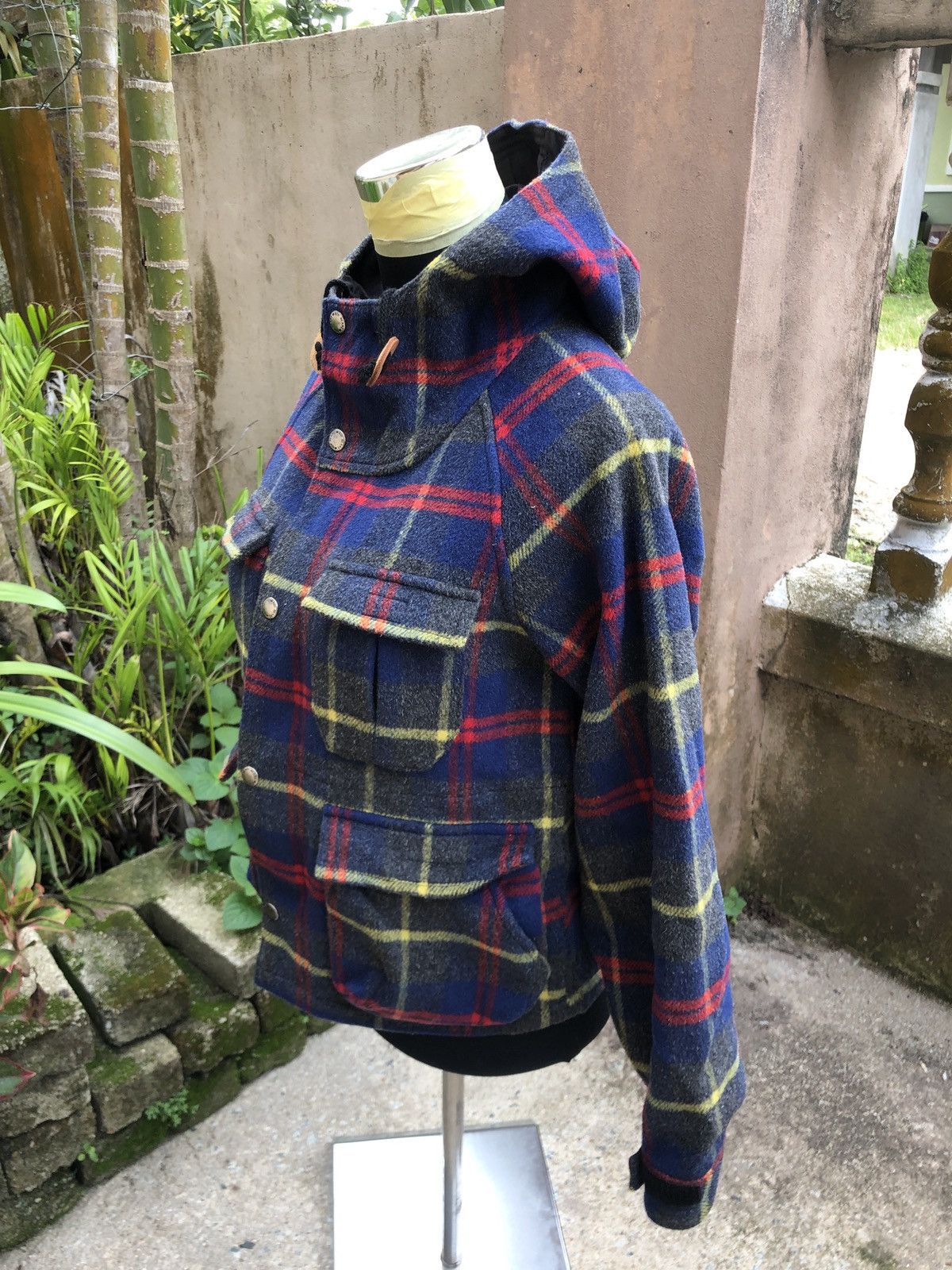 Beams Plus Vintage Beams Boy Multi Pocket Patchwork Wool Jacket Hoodie Size US S / EU 44-46 / 1 - 4 Thumbnail