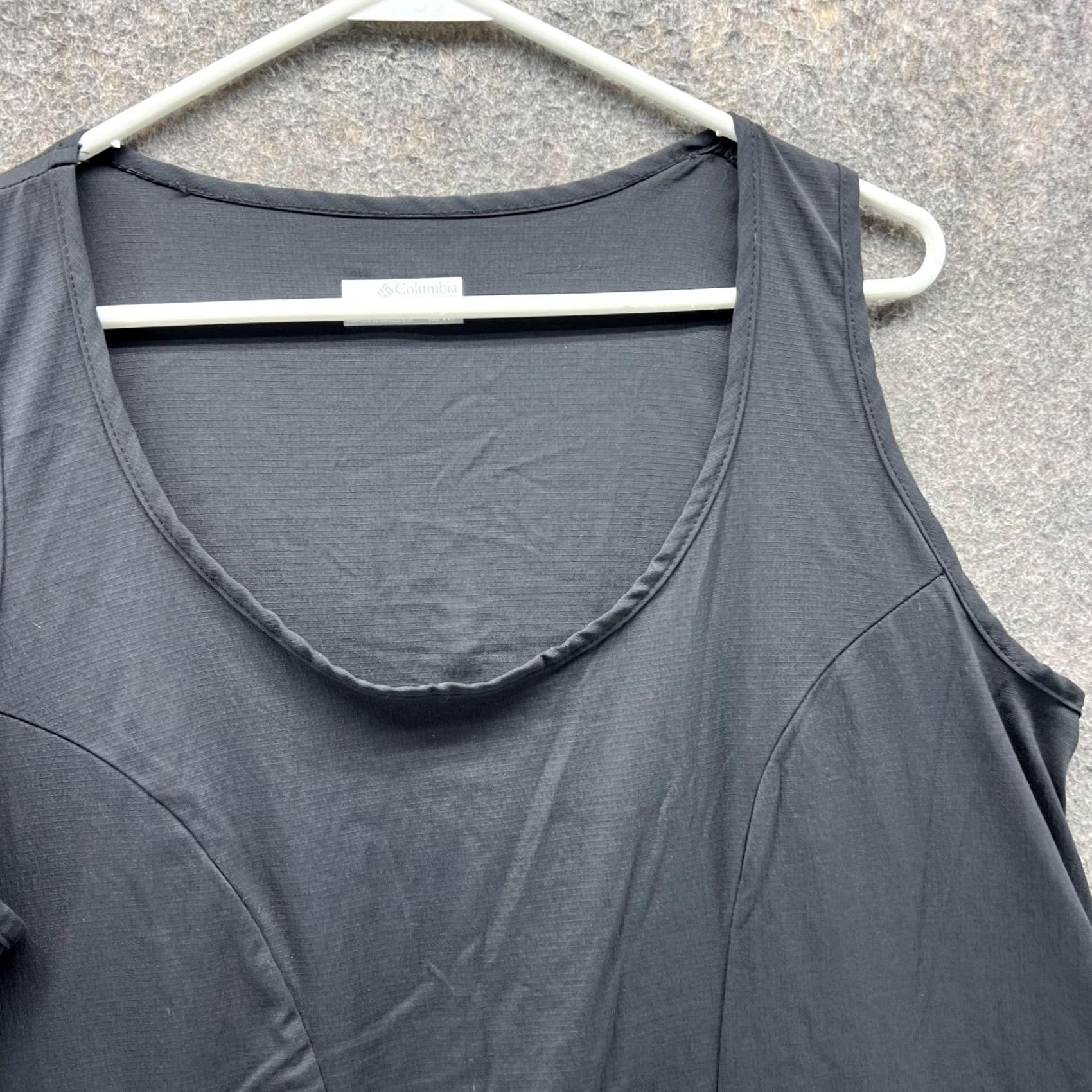Vintage Columbia Shirt Dress Women 1X Black Sleeveless Round Neck Pullover Casual Polyester Knee Length - Plus Size Dress Size XL / US 12-14 / IT 48-50 - 4 Thumbnail
