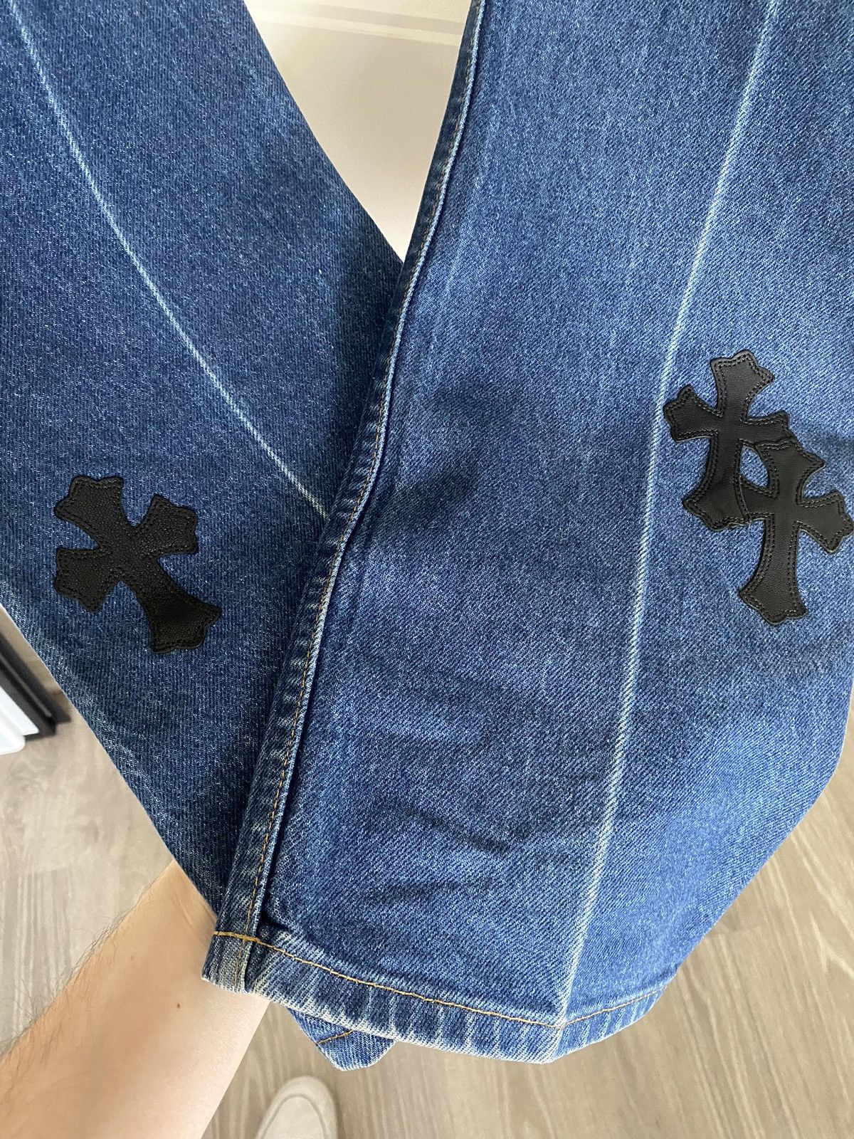 Chrome Hearts Chrome Hearts Levi’s 517 70’s Cross Patch Blue Jeans Size US 30 / EU 46 - 12 Thumbnail