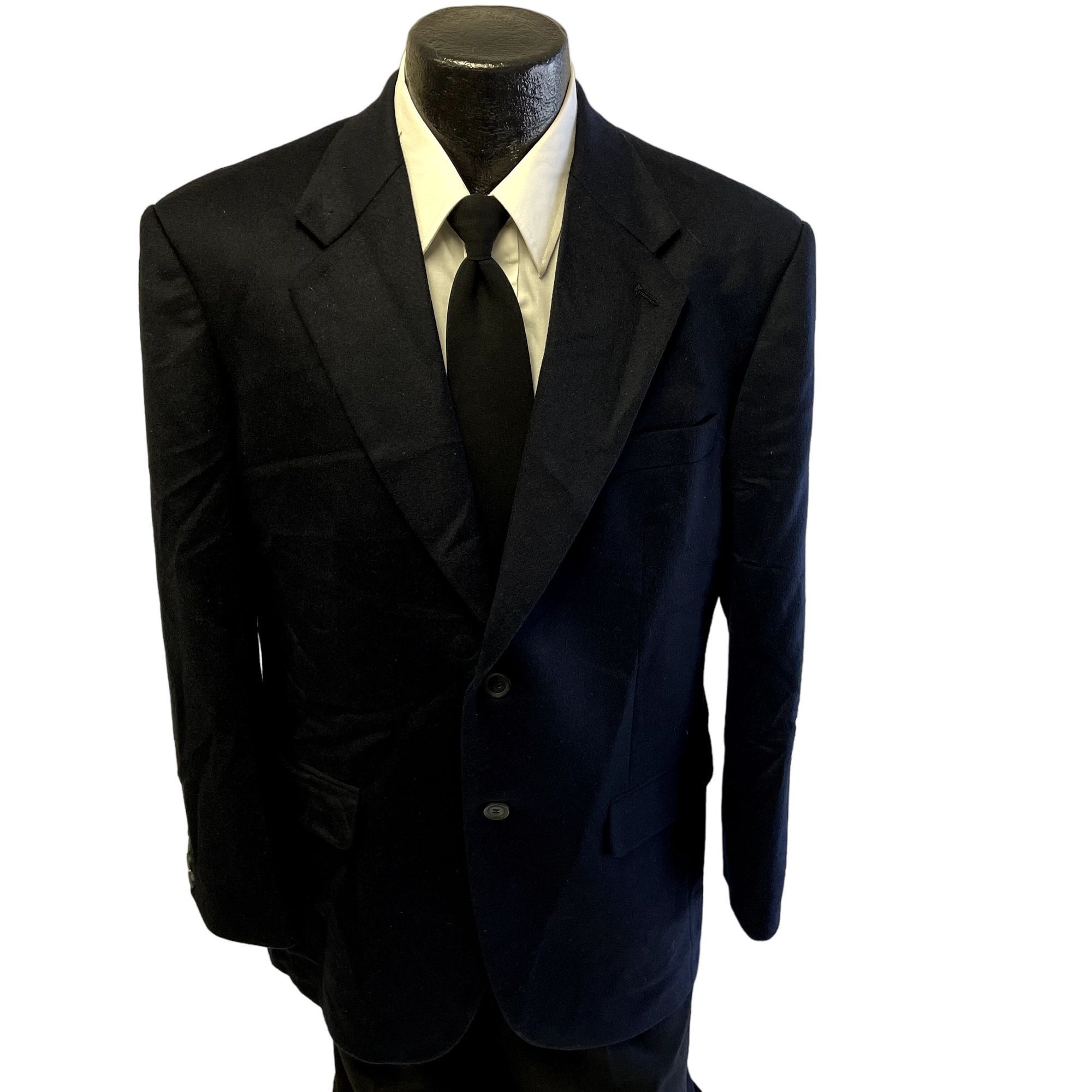 BESPOKE Navy Blue Sport Coat Evening Dinner Wool Jacket 42 S