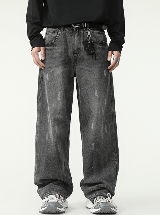 Japanese Brand American high street ink-splashed distressed jeans Size US 32 / EU 48 - 1 Thumbnail