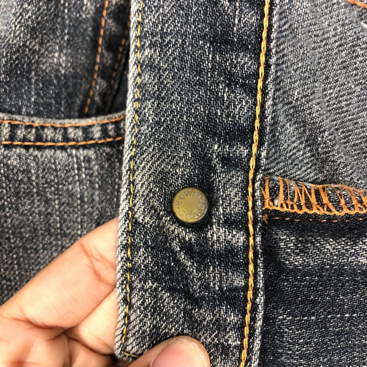 Japanese Brand Edwin Dark Wash Straight Leg Jeans Faded Denim Workwear Size US 40 / EU 56 - 22 Thumbnail
