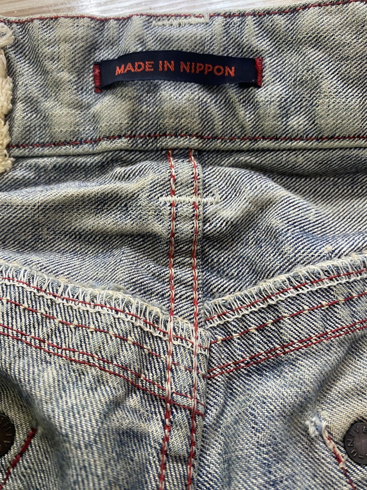 Japanese Brand 💥INSANE DISTRESSED BLUE WAY JEANS💥 Size US 29 - 10 Thumbnail