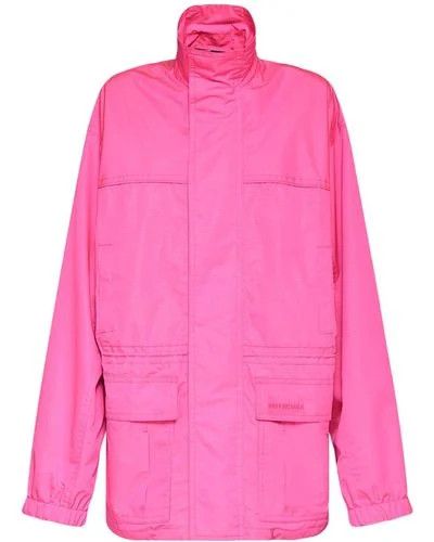 image of Balenciaga O1Mt1Gz0424 C-Shape Parka In Pink, Women's (Size Medium)