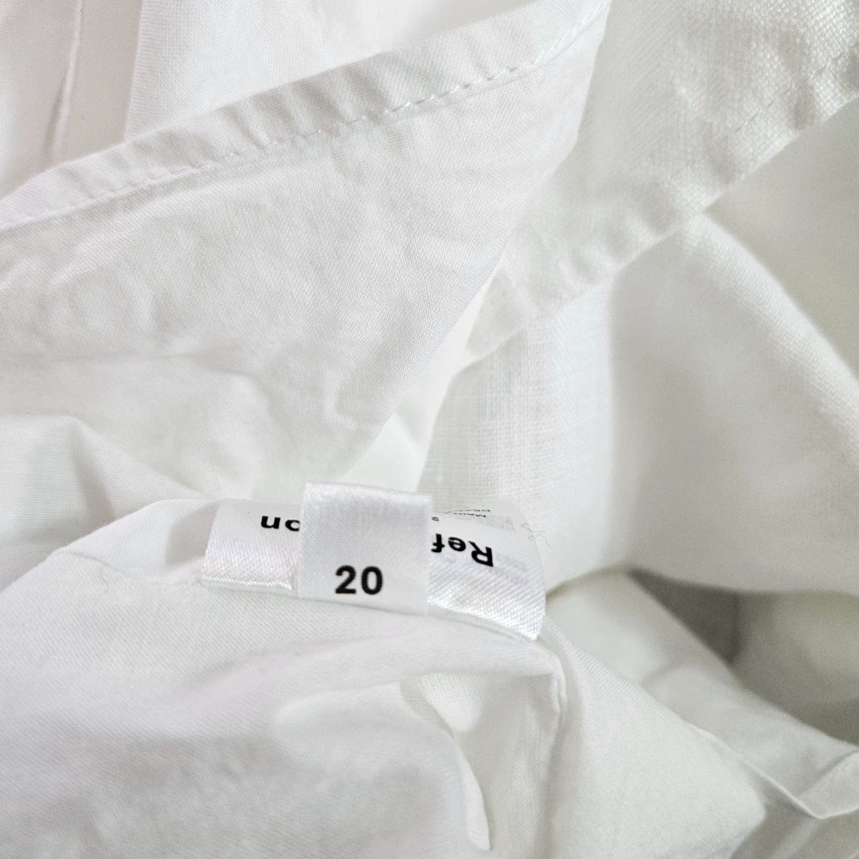 Reformation Reformation Womens Dress Solid White Linen Smocked Spaghetti Strap Size 20 Size 3XL / US 20-22 - 5 Thumbnail
