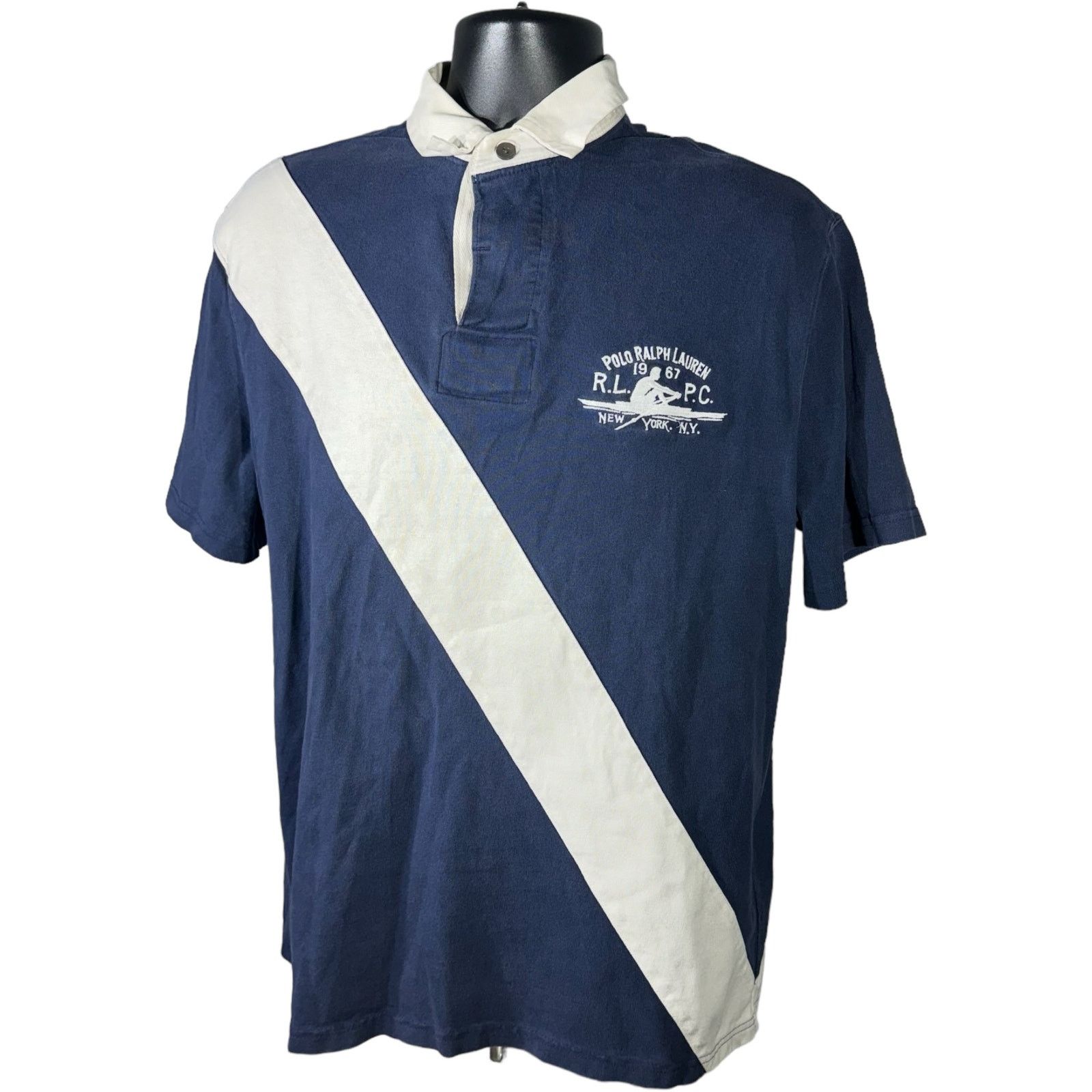 Polo Ralph Lauren Vintage Polo Ralph Lauren Short Sleeve Rowing Crest Rugby Size US M / EU 48-50 / 2 - 3 Thumbnail