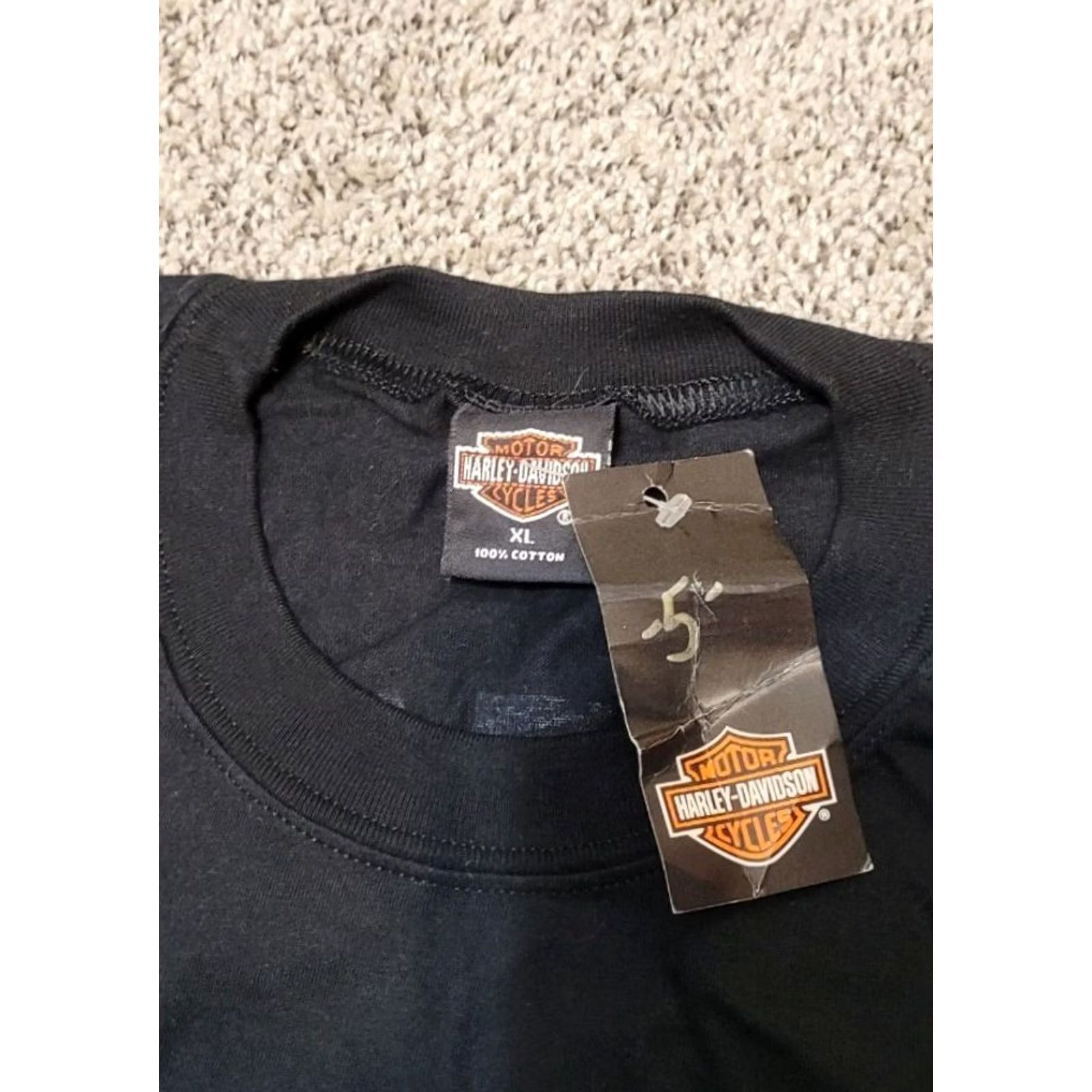 Harley Davidson VINTAGE Harley Davidson Big Twin Shirt XL Black Riding in Caribbean Aruba Motorcycle Biker NEW Mens Size US XL / EU 56 / 4 - 3 Thumbnail