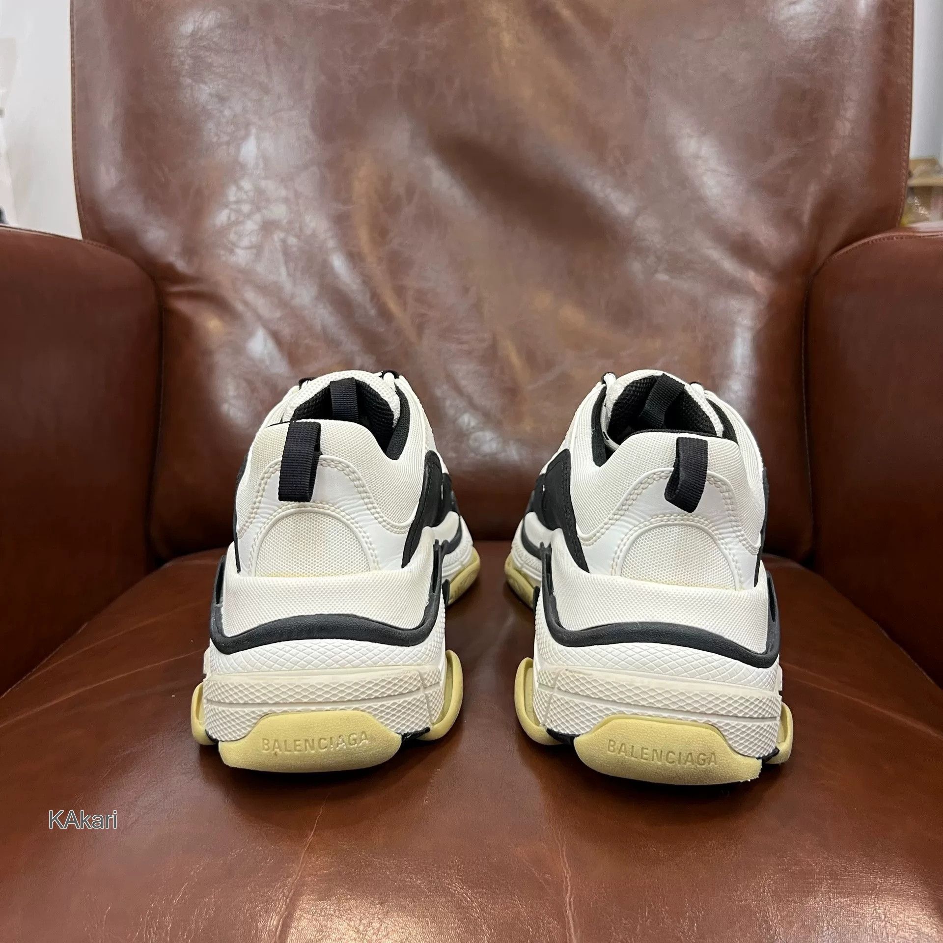 Balenciaga Balenciaga Triple S Black White Size 41 Size US 8 / EU 41 - 3 Thumbnail