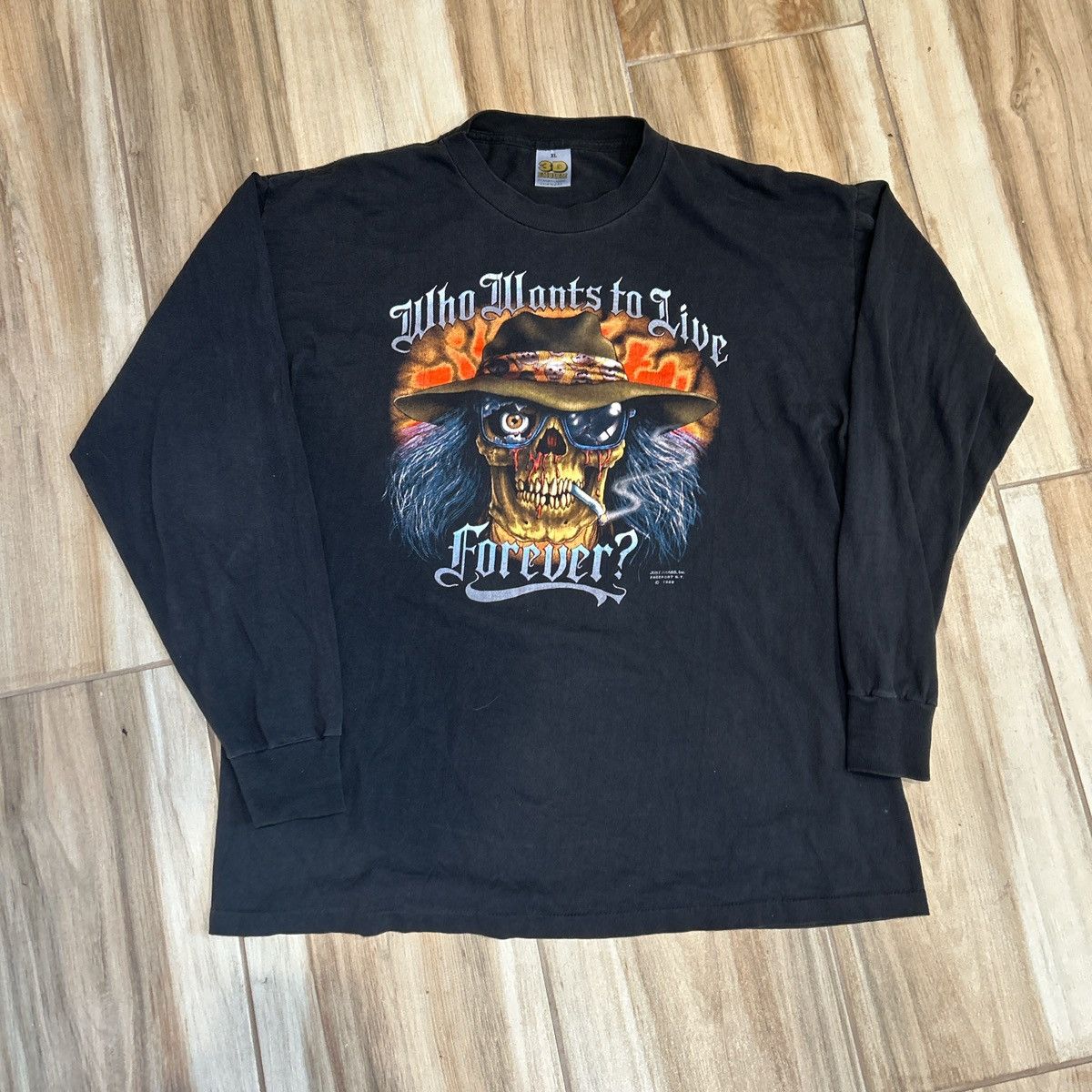 Harley Davidson 1993 3D Emblem Long Sleeve Size US L / EU 52-54 / 3 - 1 Thumbnail