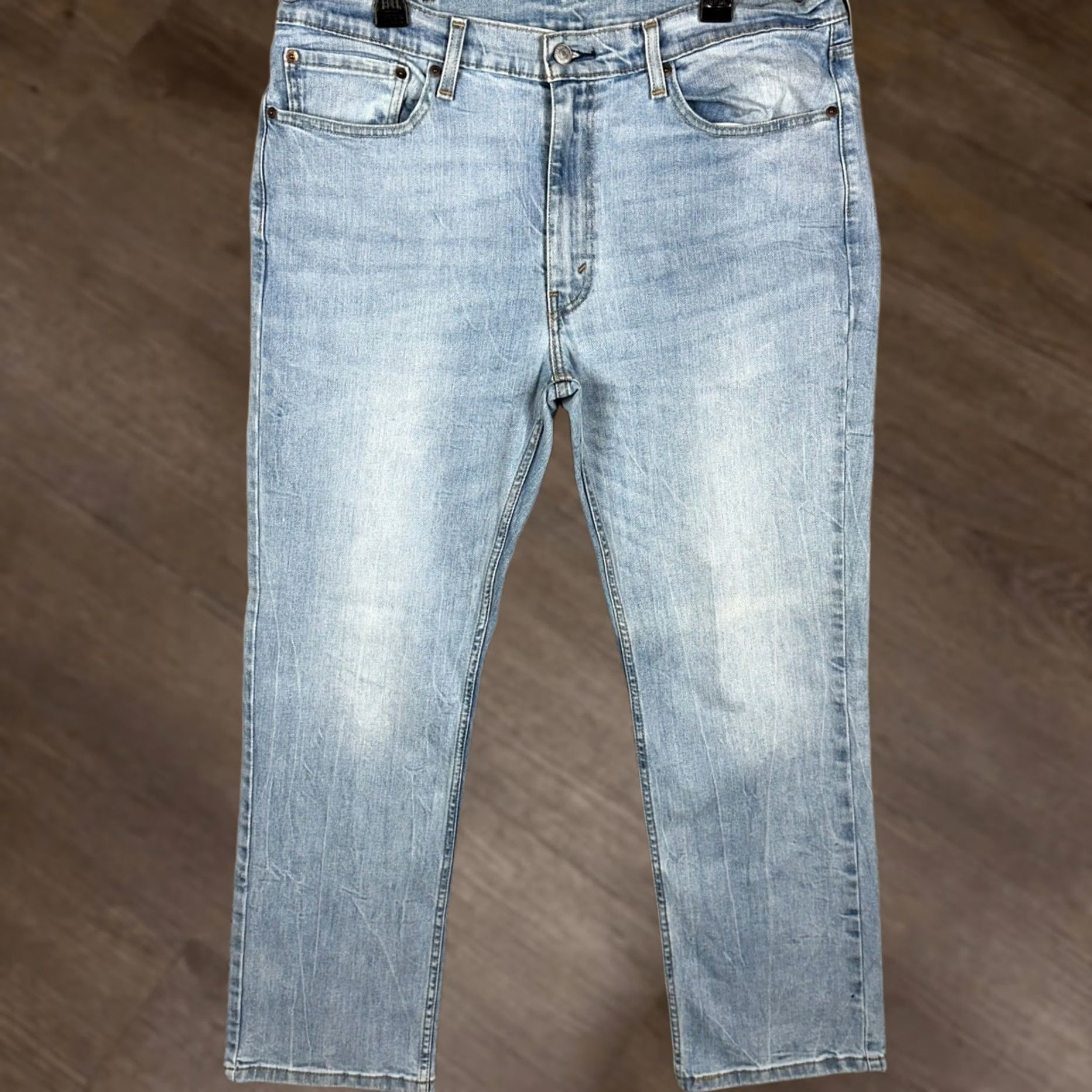 Levi's Levi'S 514 Blue Denim - Straight Fit Mens - Light Wash Jeans Size US 38 / EU 54 - 1 Thumbnail