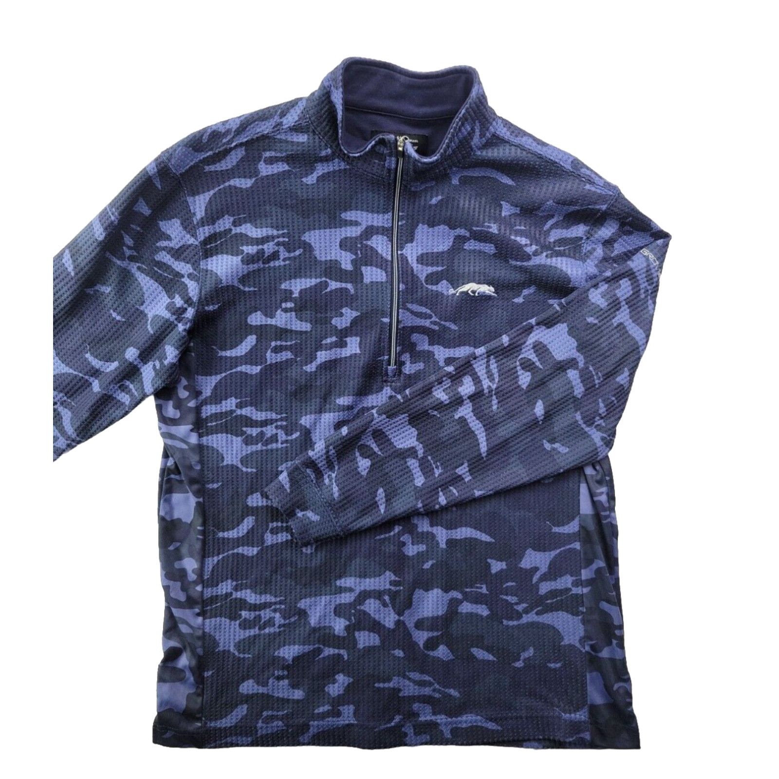 image of Vintage Exclusive Grove Xxiii Golf Club Men's M Mock Neck Pullover Waffle Knit Camo Sd in White