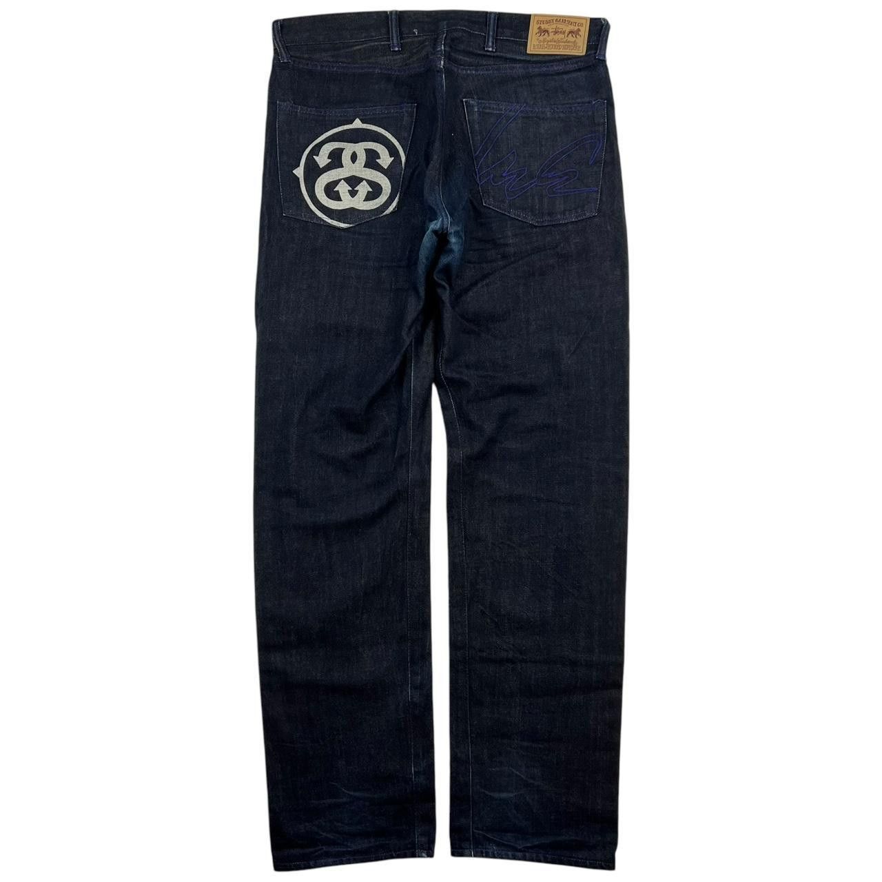 Stussy Vintage 2000s Stussy x Futura Laboratories Jeans - Waist 35 Size US 35 - 1 Thumbnail