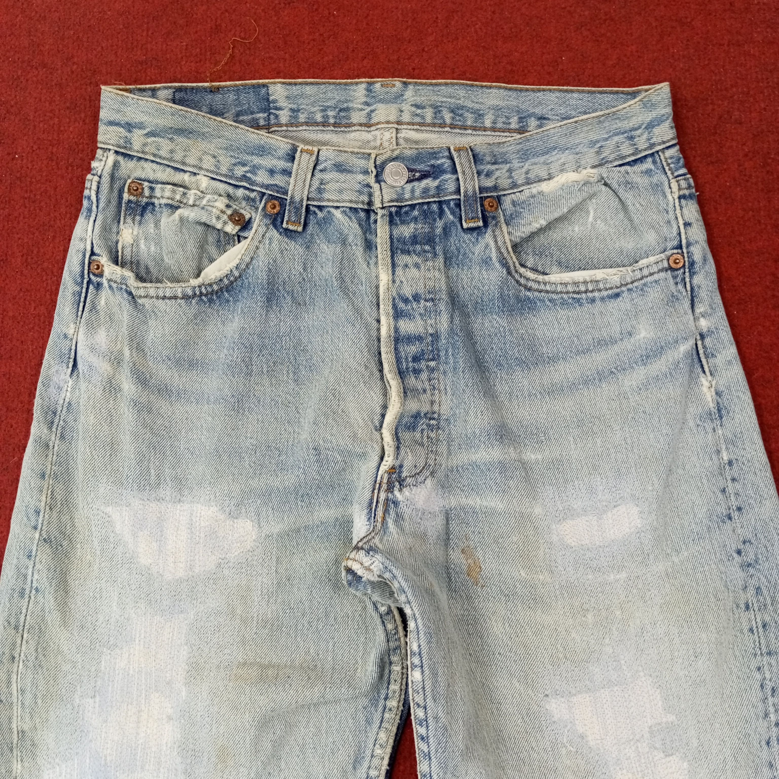Levi's Levis 501 Made In USA Distressed Jeans c228n23 Size US 30 / EU 46 - 2 Thumbnail