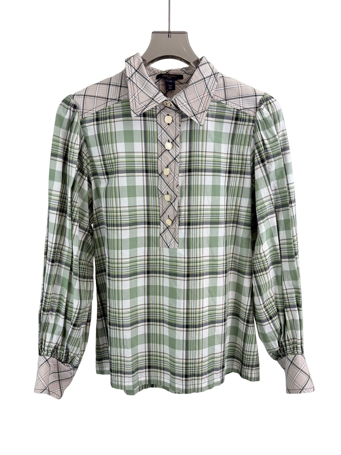 Louis Vuitton Louis Vuitton Plaid Long Sleeve Shirt 40 Size M / US 6-8 / IT 42-44 - 1 Thumbnail