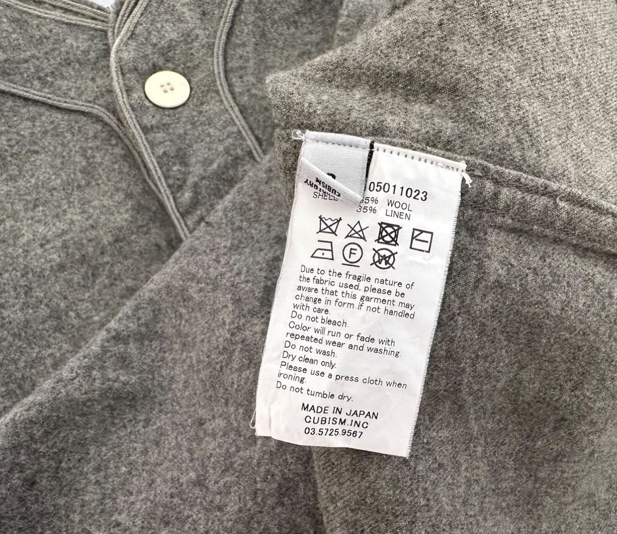 Visvim VISVIM DUGOUT SHIRT L/S (WOOL/LINEN) 17SS Long-sleeve Shirt Size US S / EU 44-46 / 1 - 4 Thumbnail