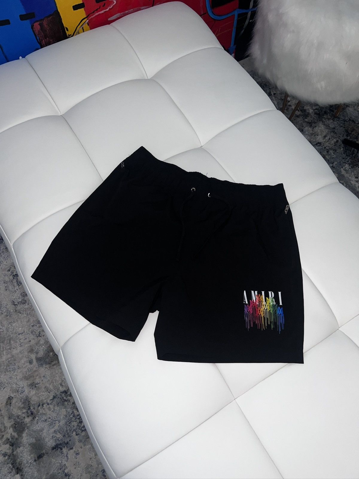 Amiri Amiri drip logo swim shorts Size US 30 / EU 46 - 1 Thumbnail