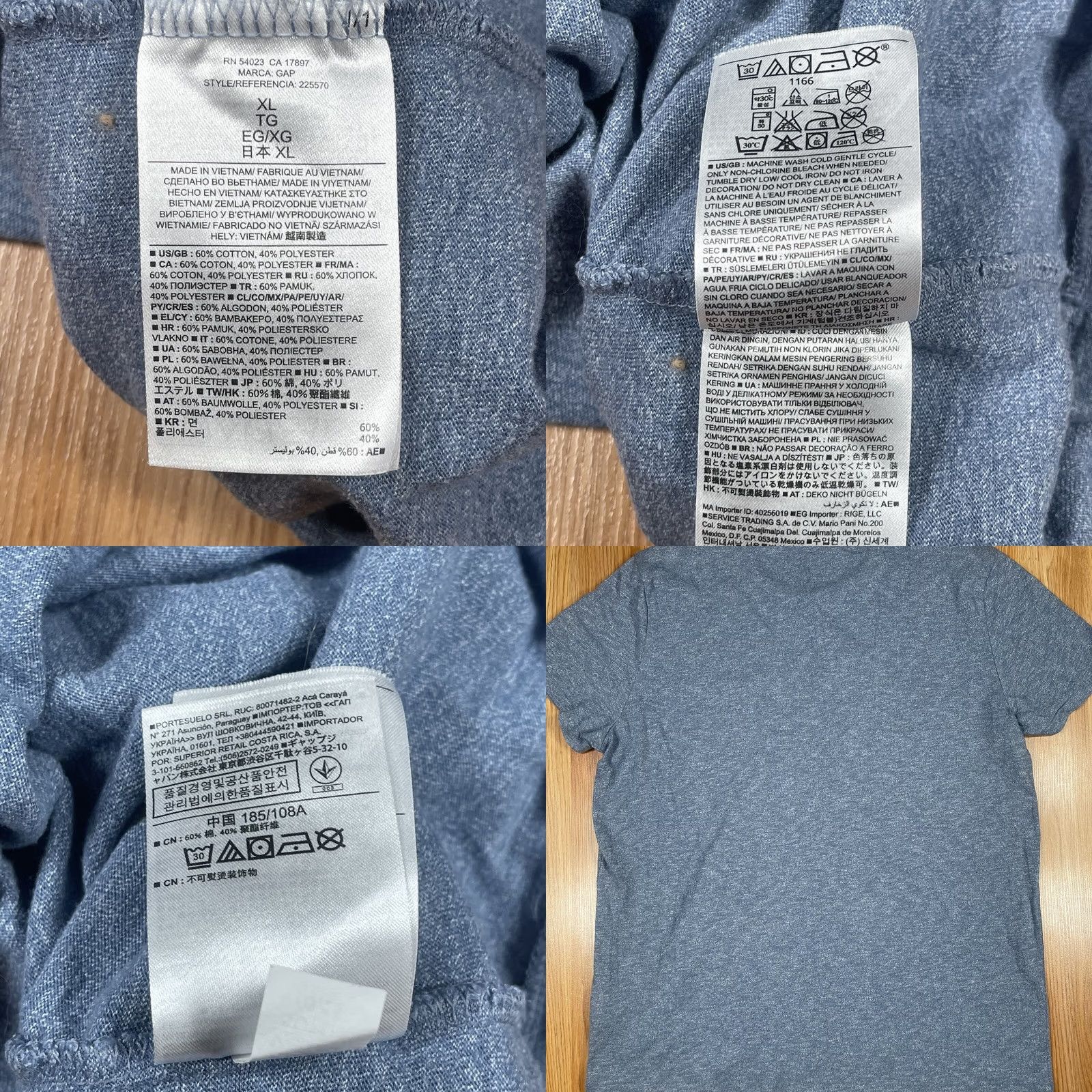 Gap Gap T-Shirt Mens XL Extra Large Blue Blank Short Sleeve Crew Neck Front Pocket Size US XL / EU 56 / 4 - 8 Thumbnail
