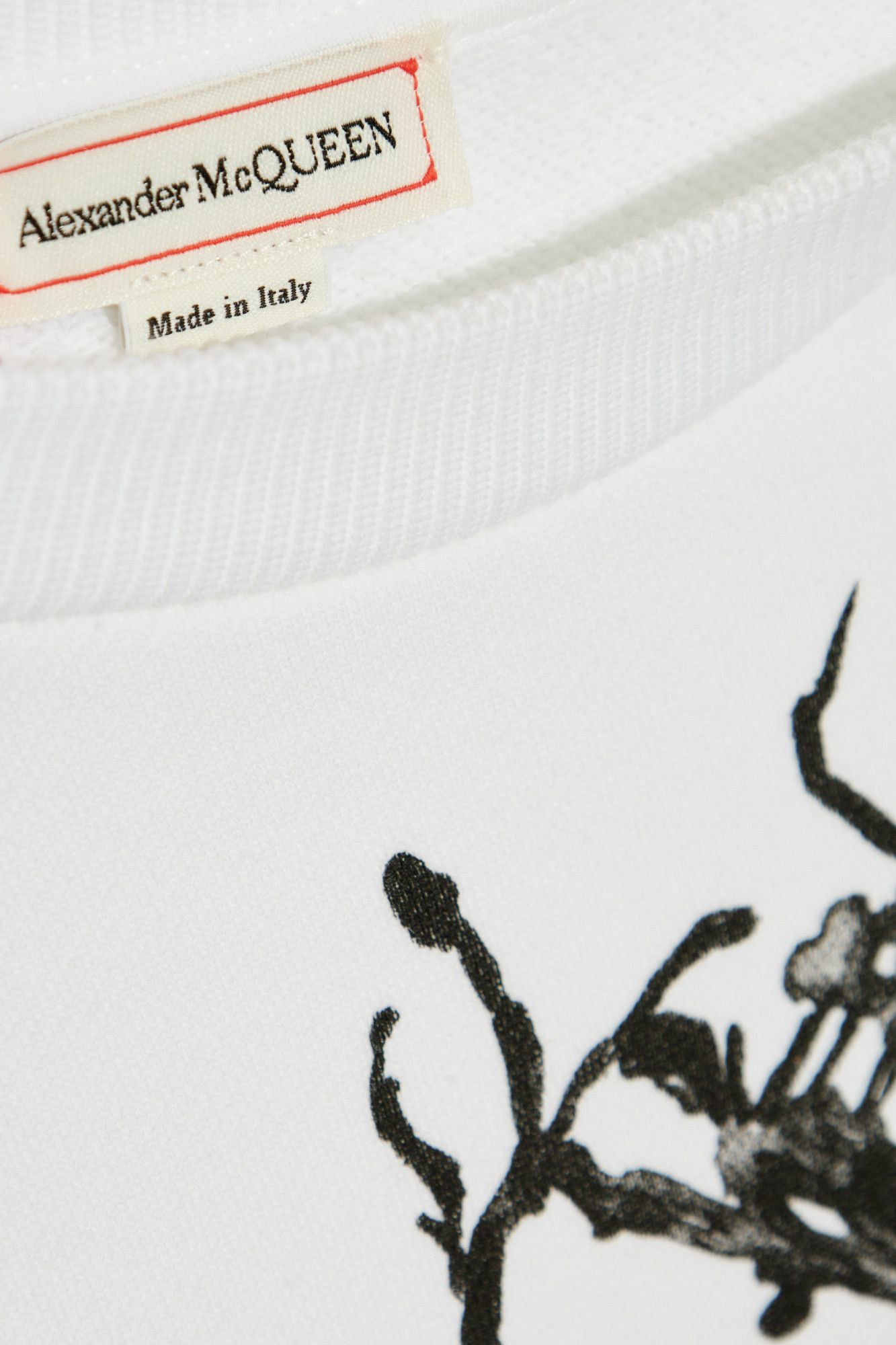 Alexander McQueen o1s22i1n1024 Boxy Cherry Blossom Skull Sweatshirt in White Size S / US 4 / IT 40 - 5 Thumbnail