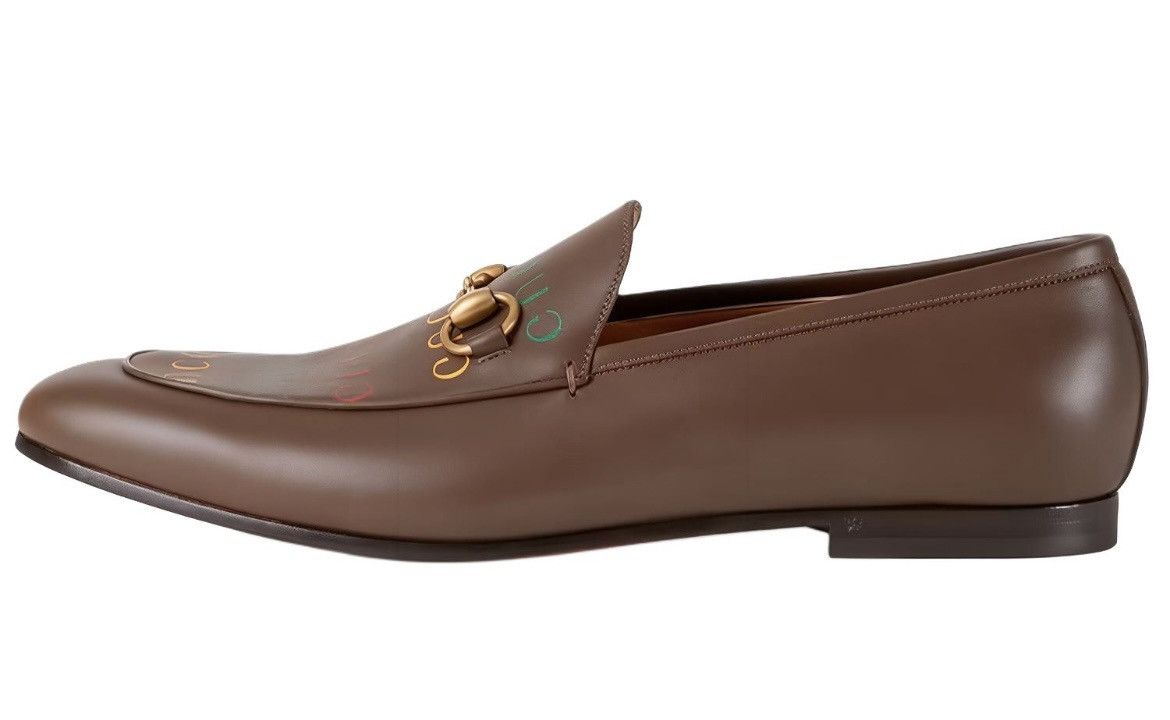 Gucci Gucci Horsebit Logo Loafer Leather Upper and Sole Moccasin Size US 8 / EU 41 - 3 Thumbnail