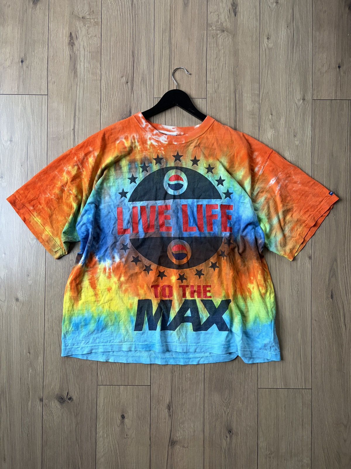 Pepsi PEPSI Vintage Tie Dye Festival Boxy T-shirt Size US XXL / EU 58 / 5 - 1 Thumbnail