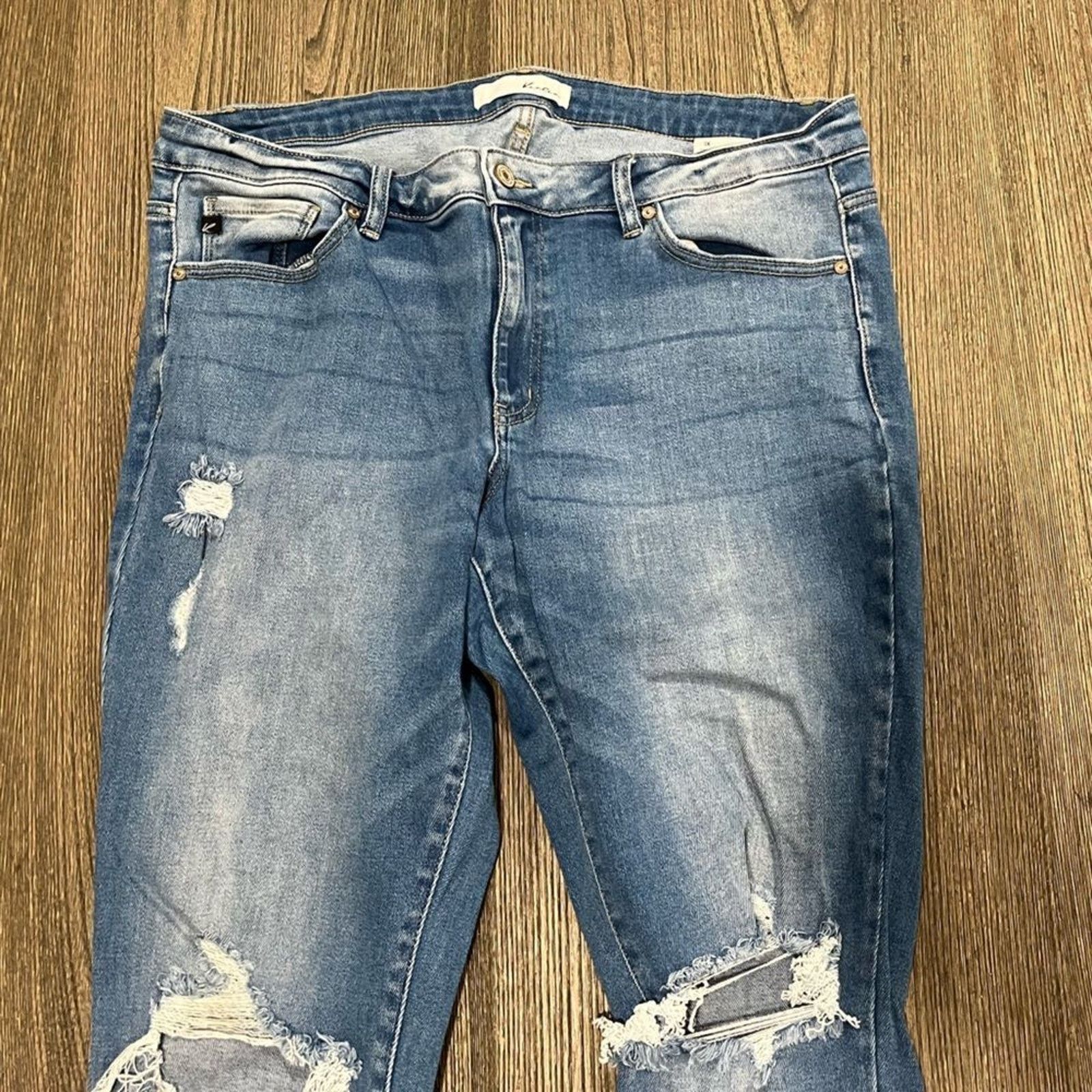 Vintage KanCan Womens XL Skinny Jeans Jeggings Distressed Stretch Size 34" / US 12 / IT 48 - 3 Thumbnail