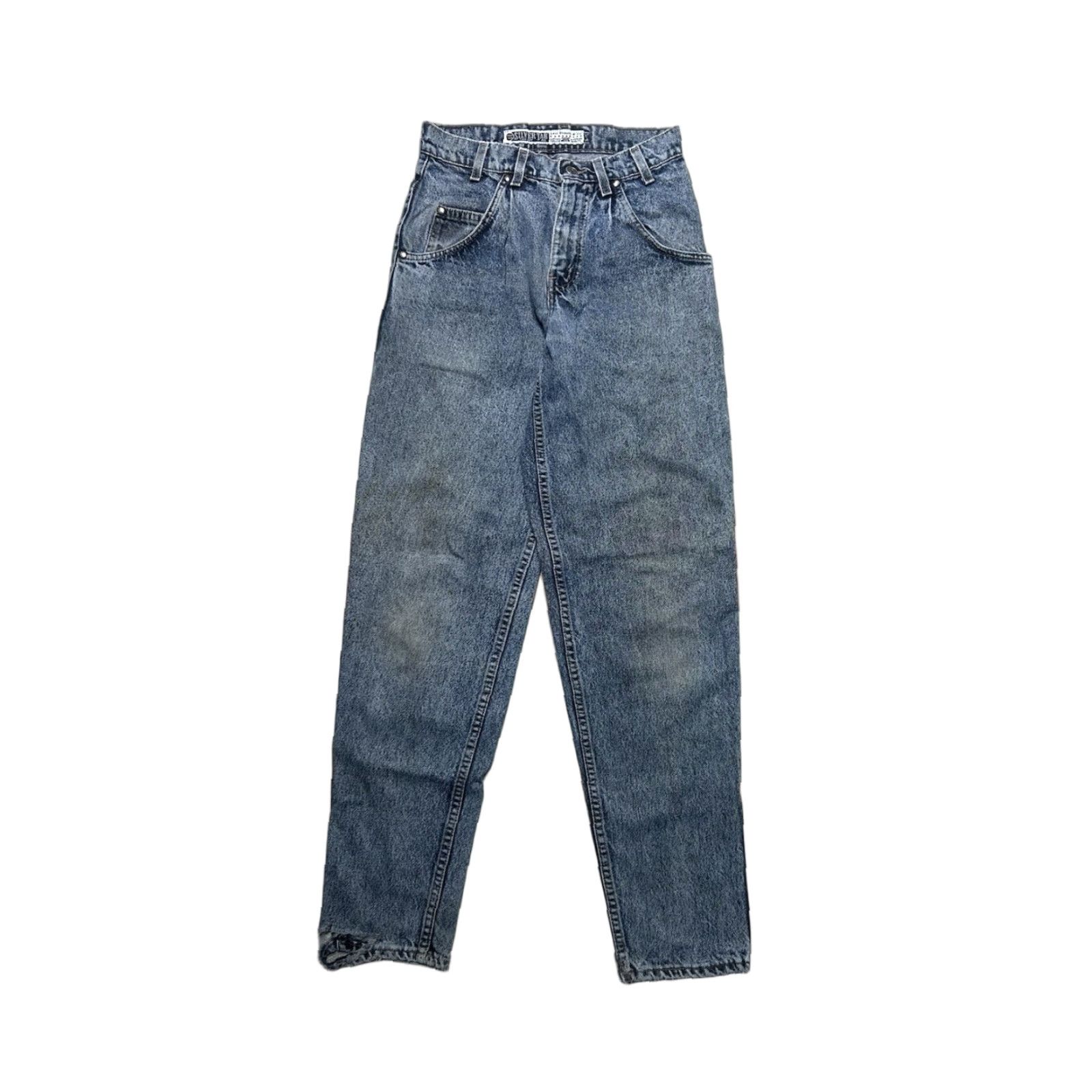 Levi's VINTAGE Levi’s Silvertab Jeans Dark Wash Tapered Distressed USA 27x33 Jeans Men Blue 80s 90s Size US 27 - 1 Thumbnail