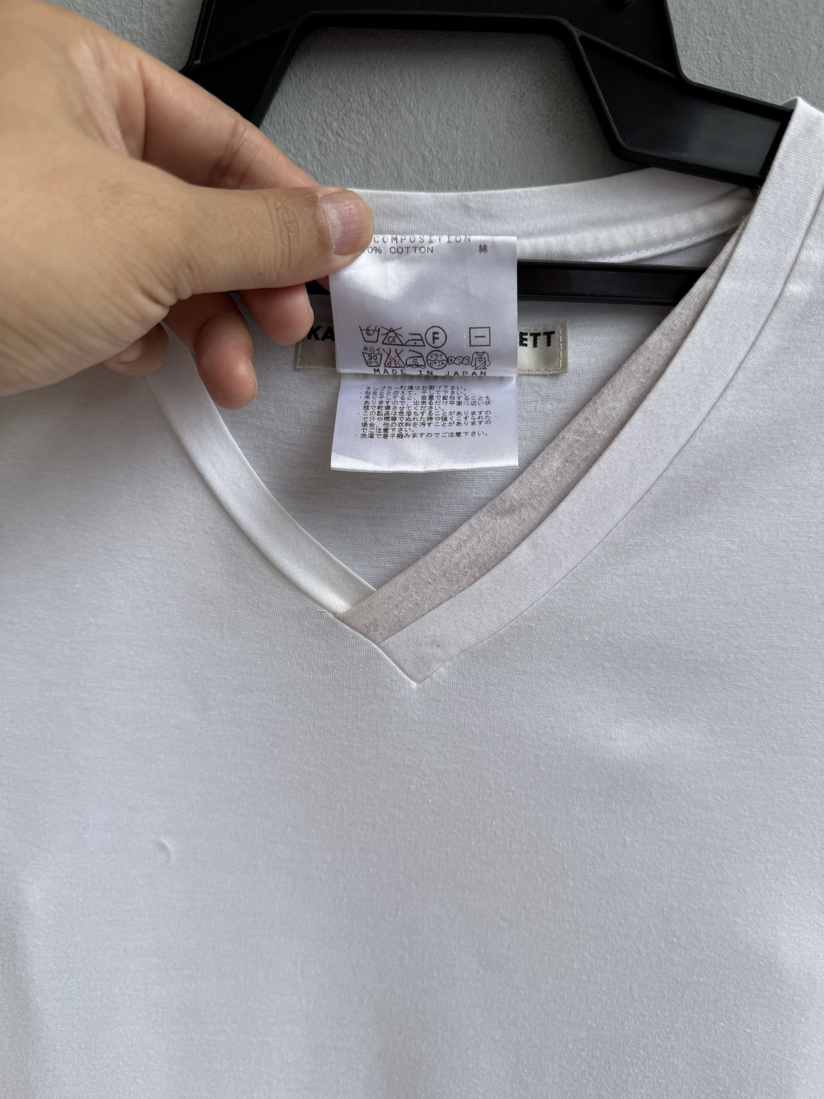 Katharine Hamnett London Katharine Hamnett London V Neck Plain Shirt Size L / US 10 / IT 46 - 3 Thumbnail