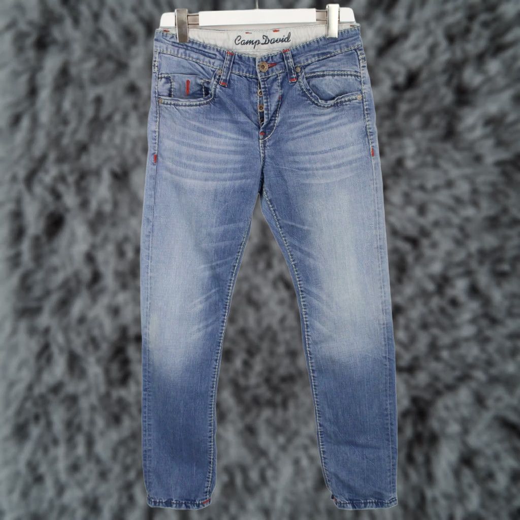 Vintage CAMP DAVID Jeans Men's Tapered Fit W30/L32 Button Fly Whiskers Faded Size US 30 / EU 46 - 1 Thumbnail