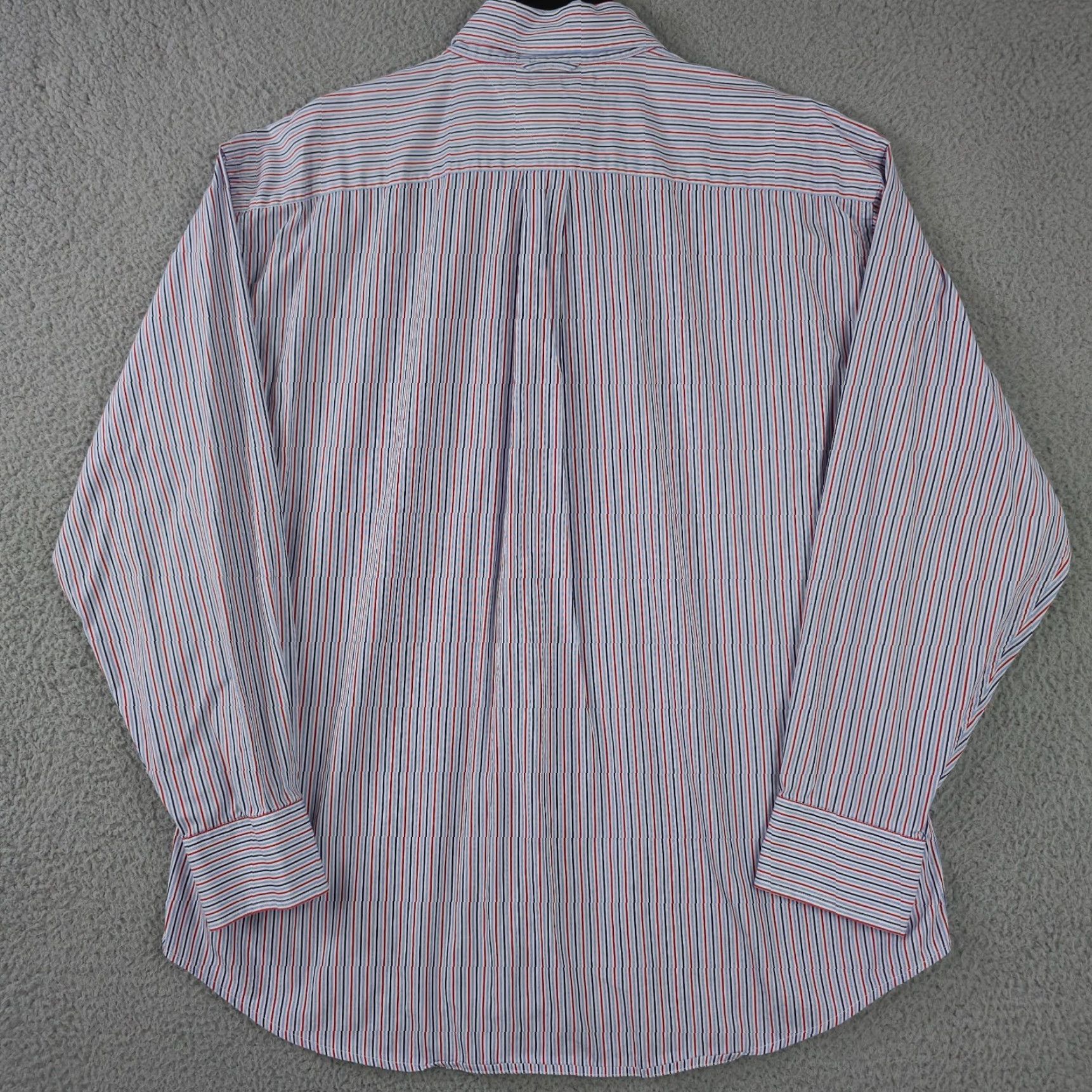 Tommy Hilfiger Tommy Hilfiger Shirt Mens XL Red White Blue Striped 80s 2 Ply Fabric Button Down Size US XL / EU 56 / 4 - 3 Thumbnail