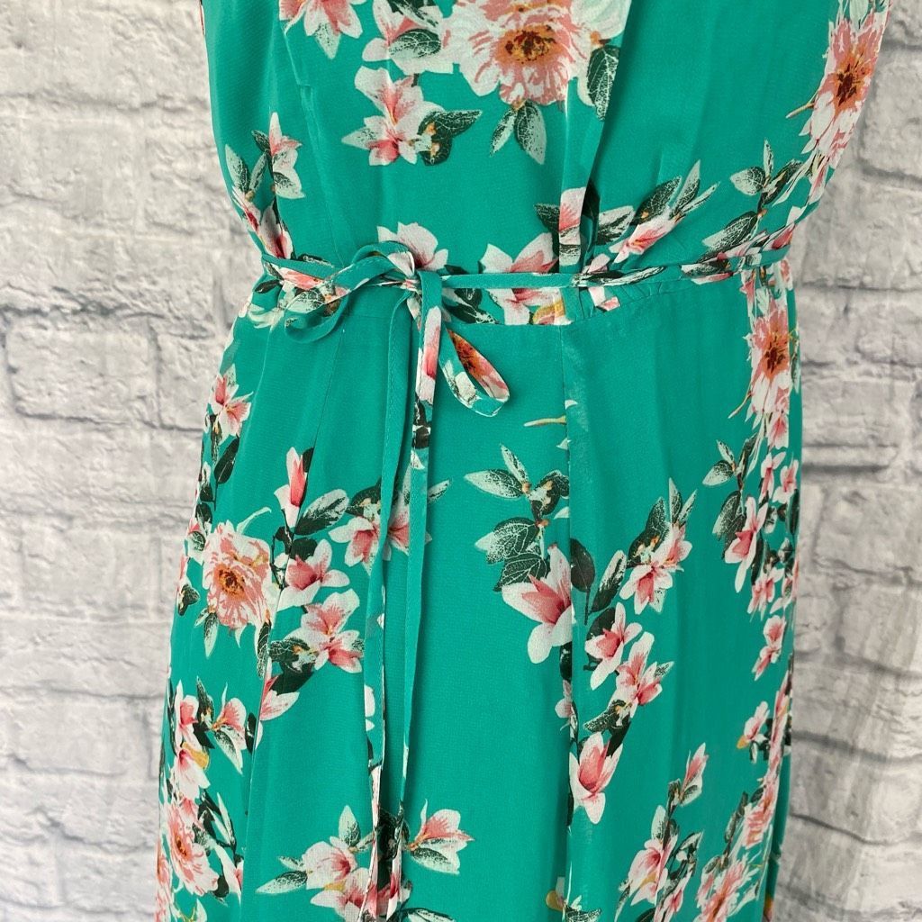 Other Eva Mendez women wrap maxi dress with side tie and floral print green Size XS / US 0-2 / IT 36-38 - 3 Thumbnail