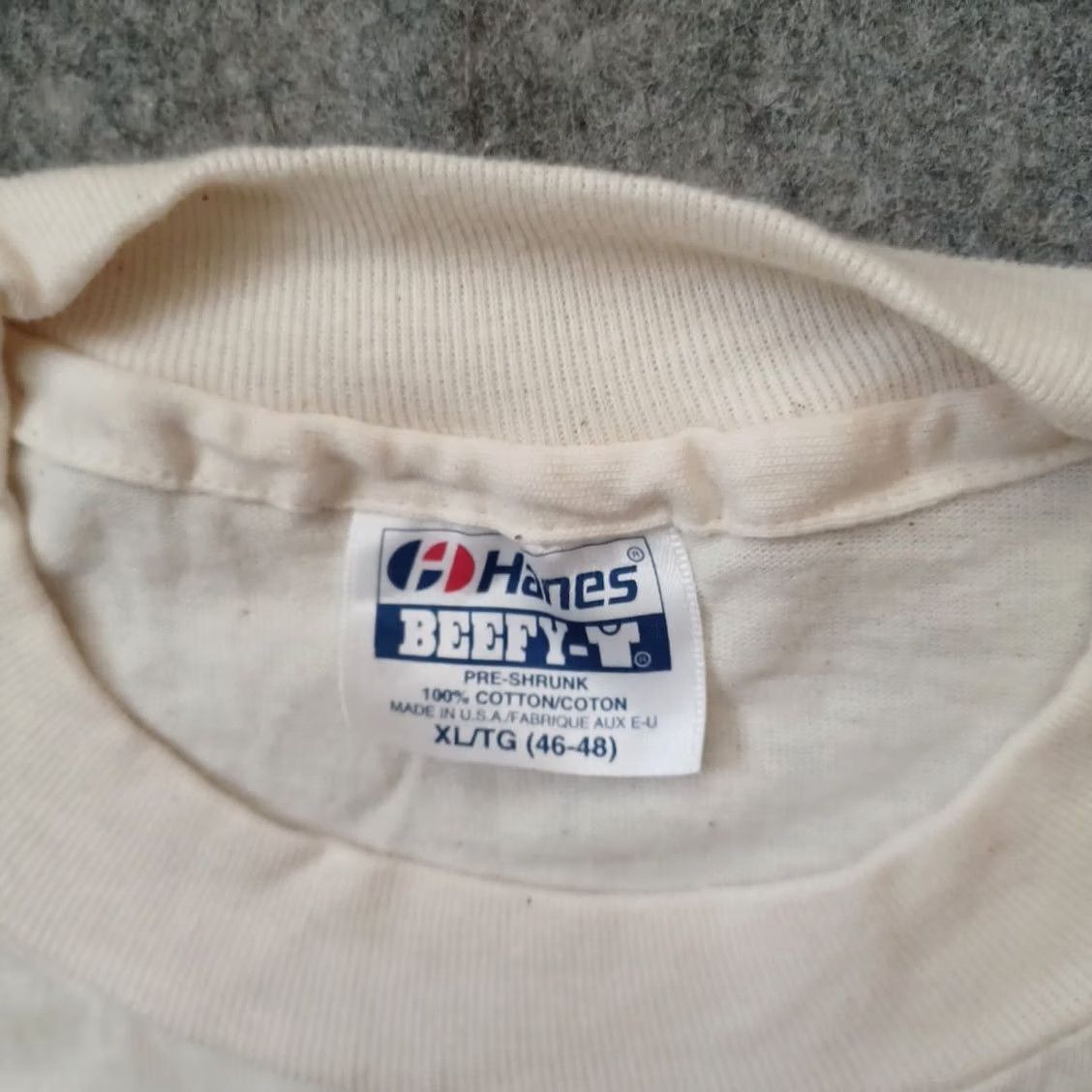 Hanes VINTAGE Lifeline T Shirt Mens XL Cream African Elephant Winterland Productions 90s Hanes Beefy-T USA Animals Emoji? Size US XL / EU 56 / 4 - 2 Thumbnail