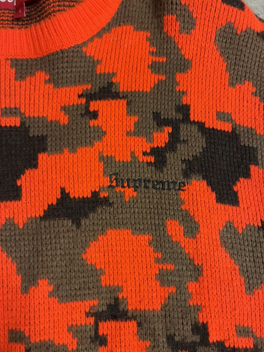 Supreme Supreme FW16 Orange Camo Sweater Size US L / EU 52-54 / 3 - 2 Thumbnail