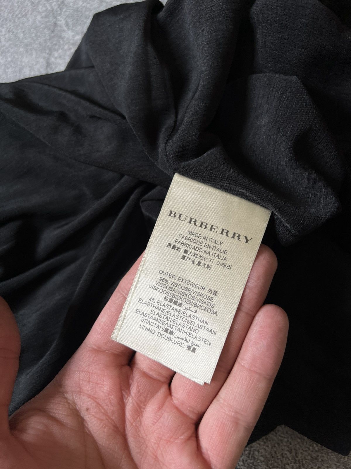 Burberry London Ladies Long Sleeve Black Evening Dress Sz 42