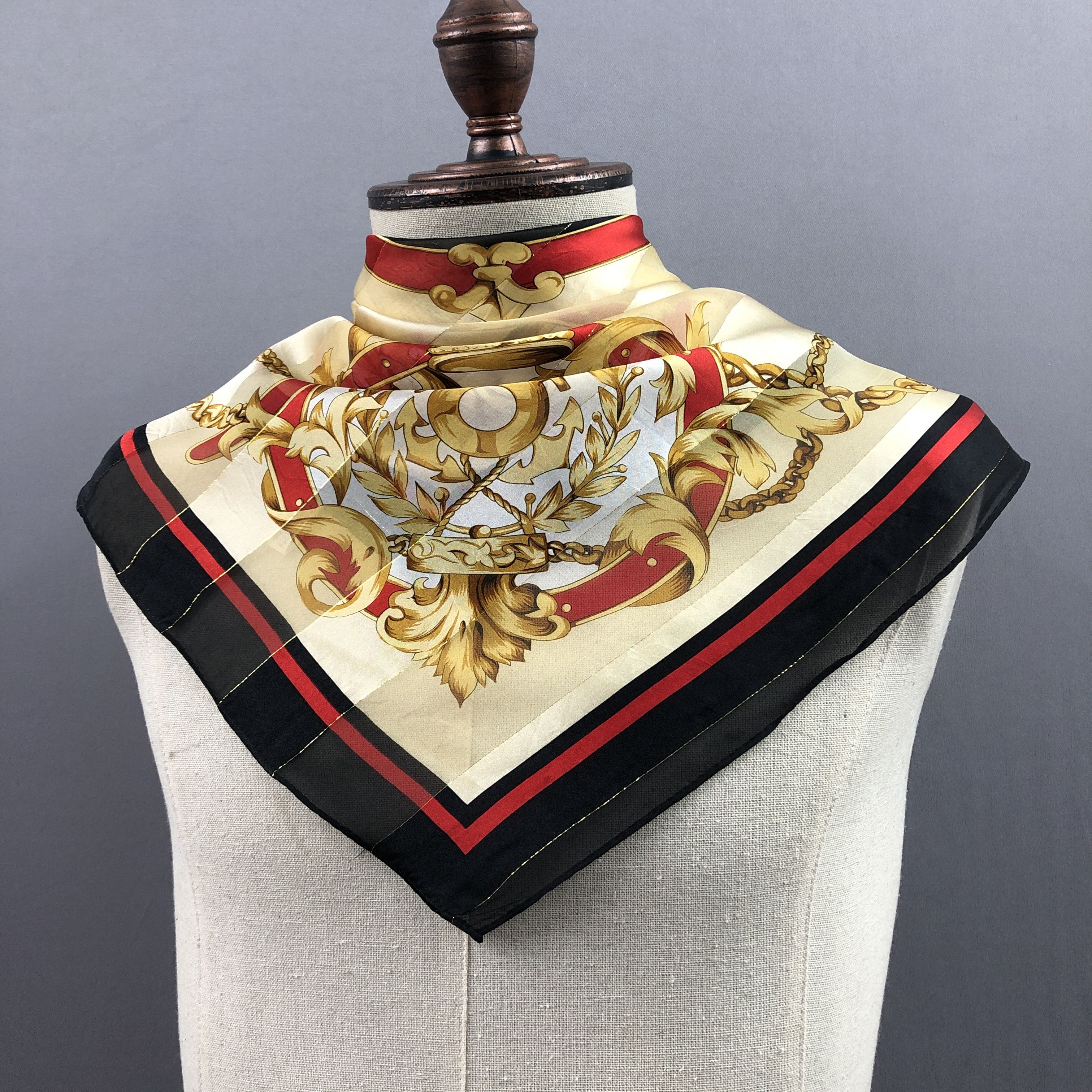 Other Vintage SILK Scarf Twill Stole Wraps Scarves Size ONE SIZE - 4 Thumbnail