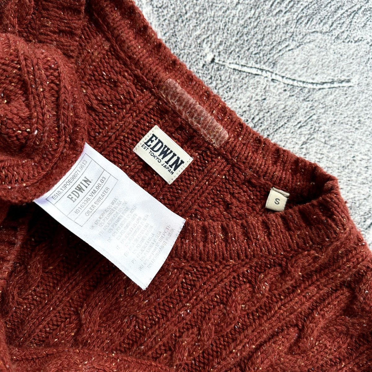 Edwin Men’s Knitt Sweater Edwin Oiler Red Size: S/M Size US S / EU 44-46 / 1 - 9 Thumbnail