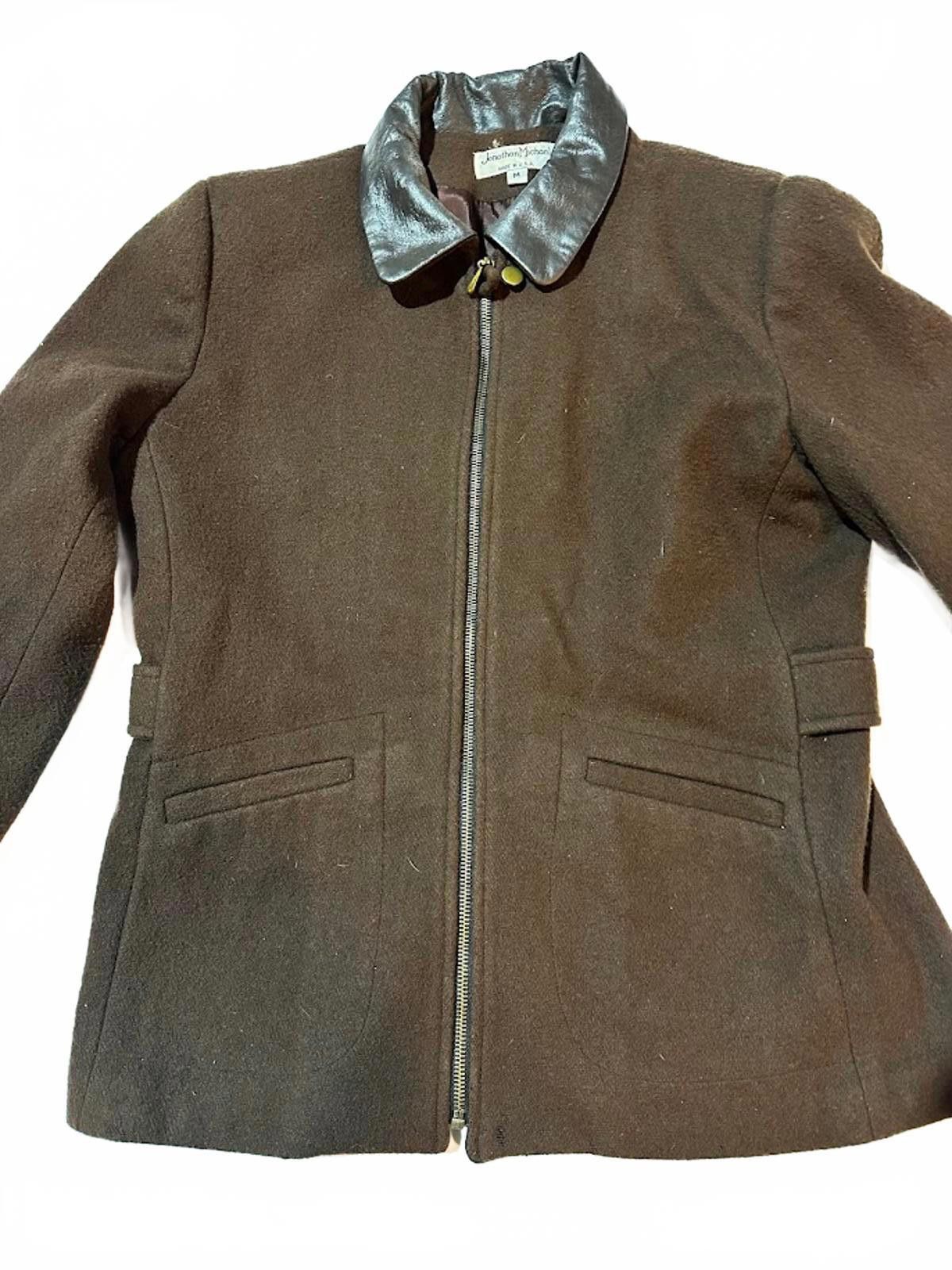 Other Vintage Jonathan Michael Wool Jacket Leather Collar USA M Size M / US 6-8 / IT 42-44 - 6 Thumbnail