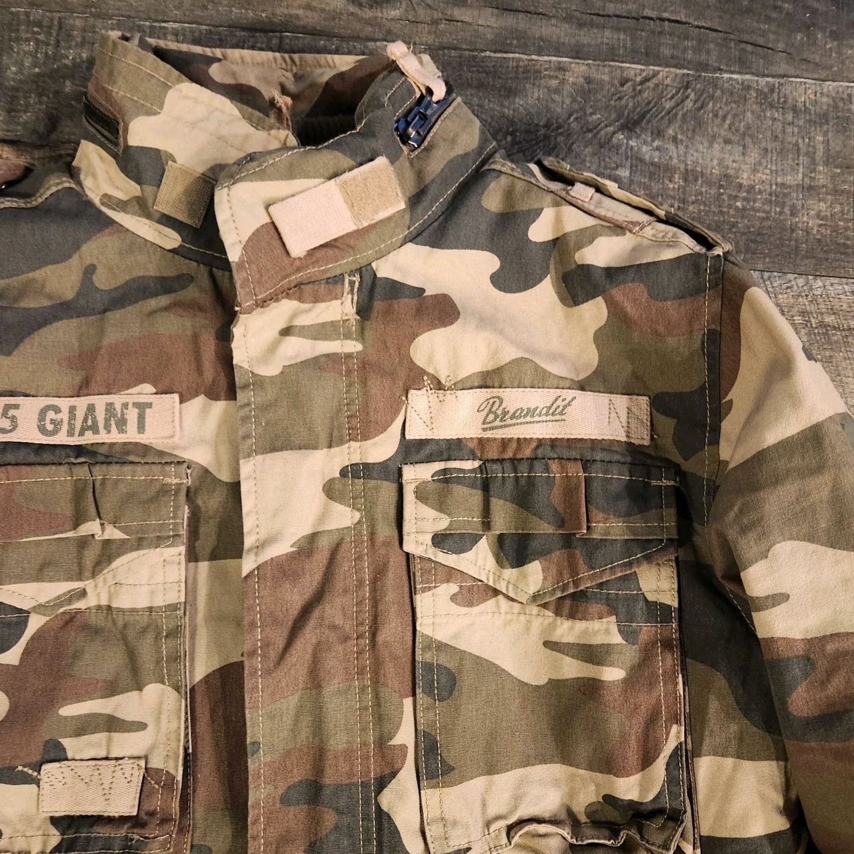 Vintage Brandit Camo Jacket M-65 Giant Mens Medium Field Sherpa Lined Military Utility Shirt Size US M / EU 48-50 / 2 - 5 Thumbnail