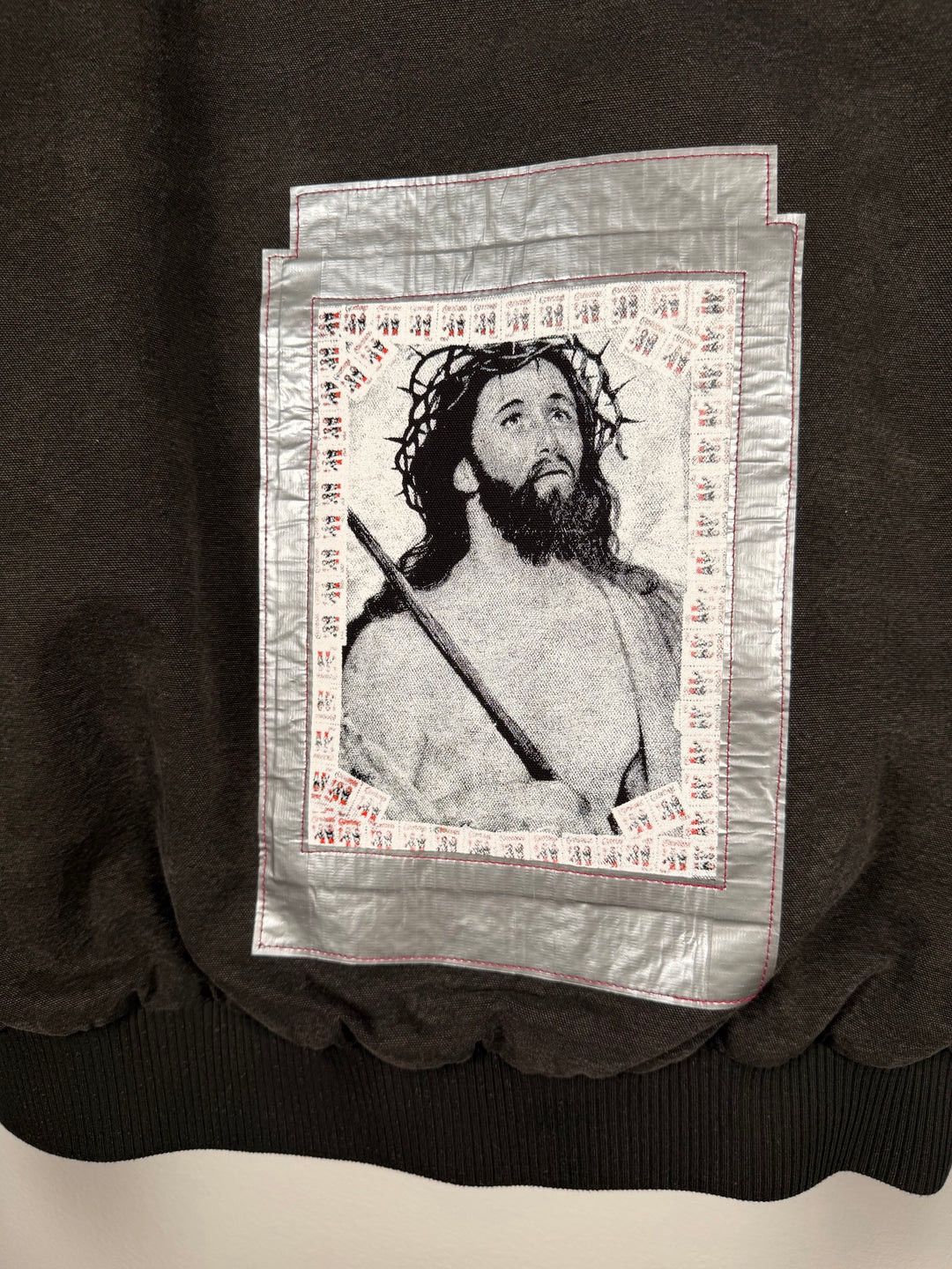 Enfants Riches Deprimes 🚭 INSANE 🚭 PATCHWORK & DUCT TAPE CHRIST THRASHED JACKET Size US XL / EU 56 / 4 - 14 Thumbnail