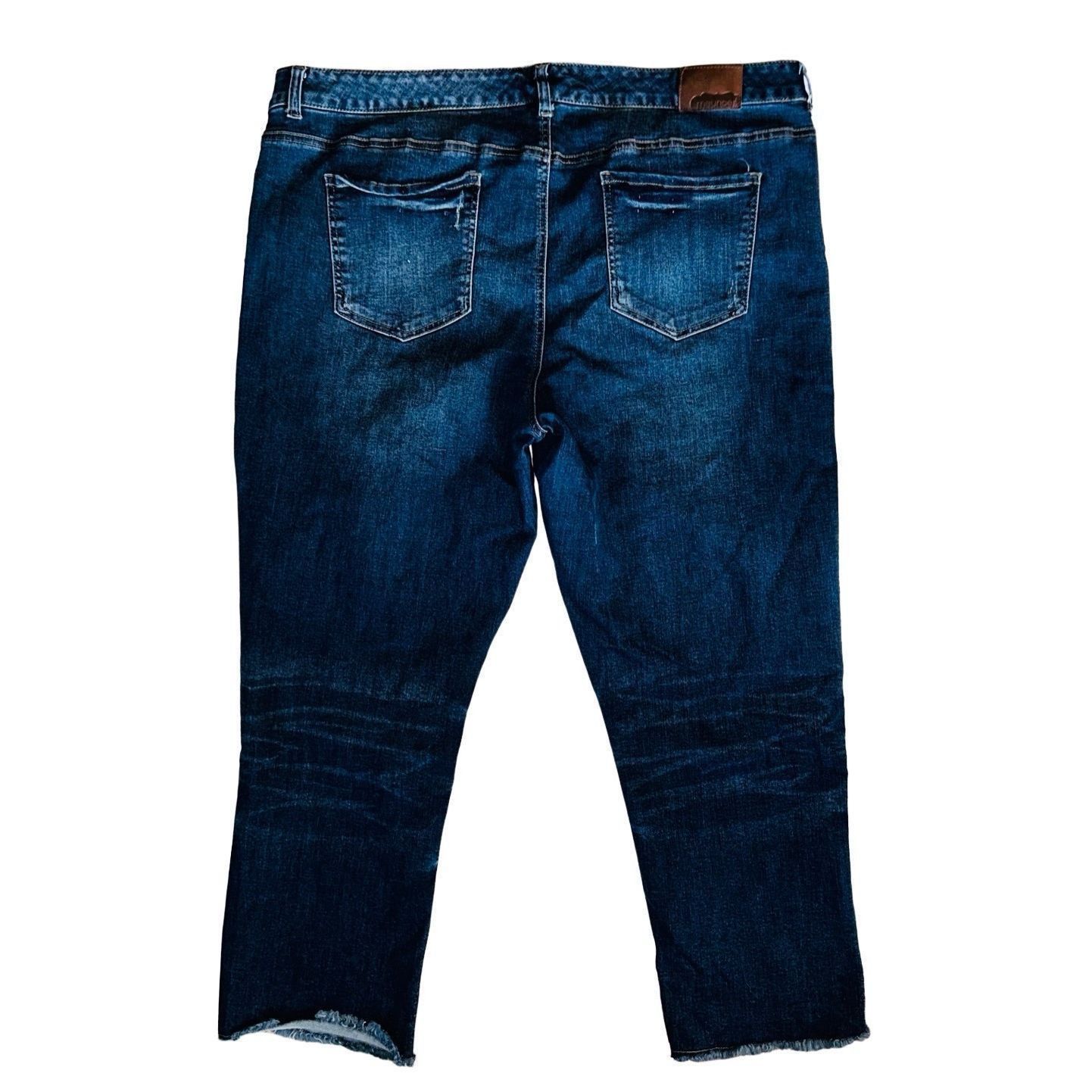 Other Maurices Jeans Women's 22 Straight Destroyed Cotton Blend Size 30" / US 8 / IT 44 - 2 Thumbnail